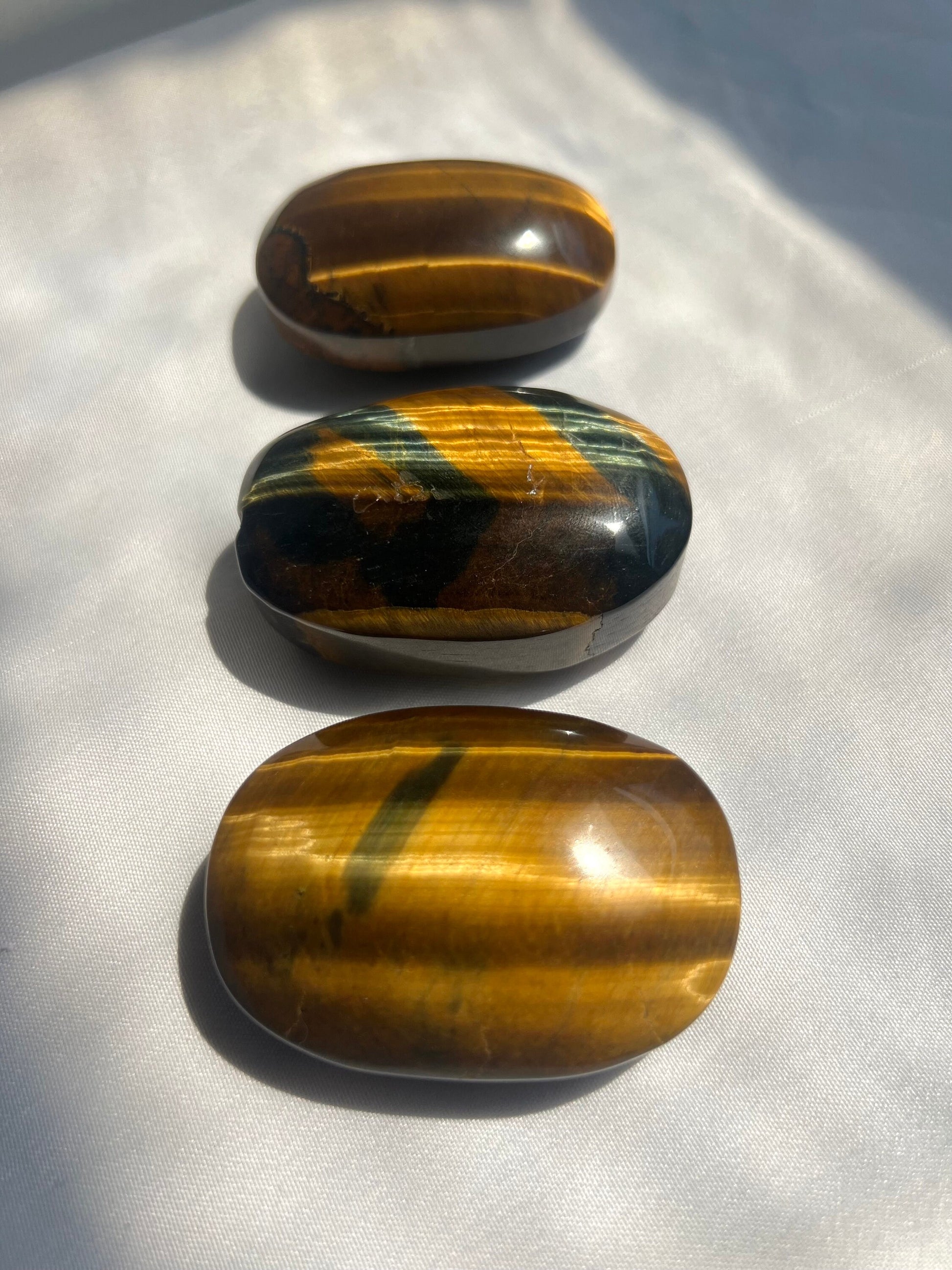 Gorgeous Tiger’s Eye Palm Stones | Intuitively Chosen