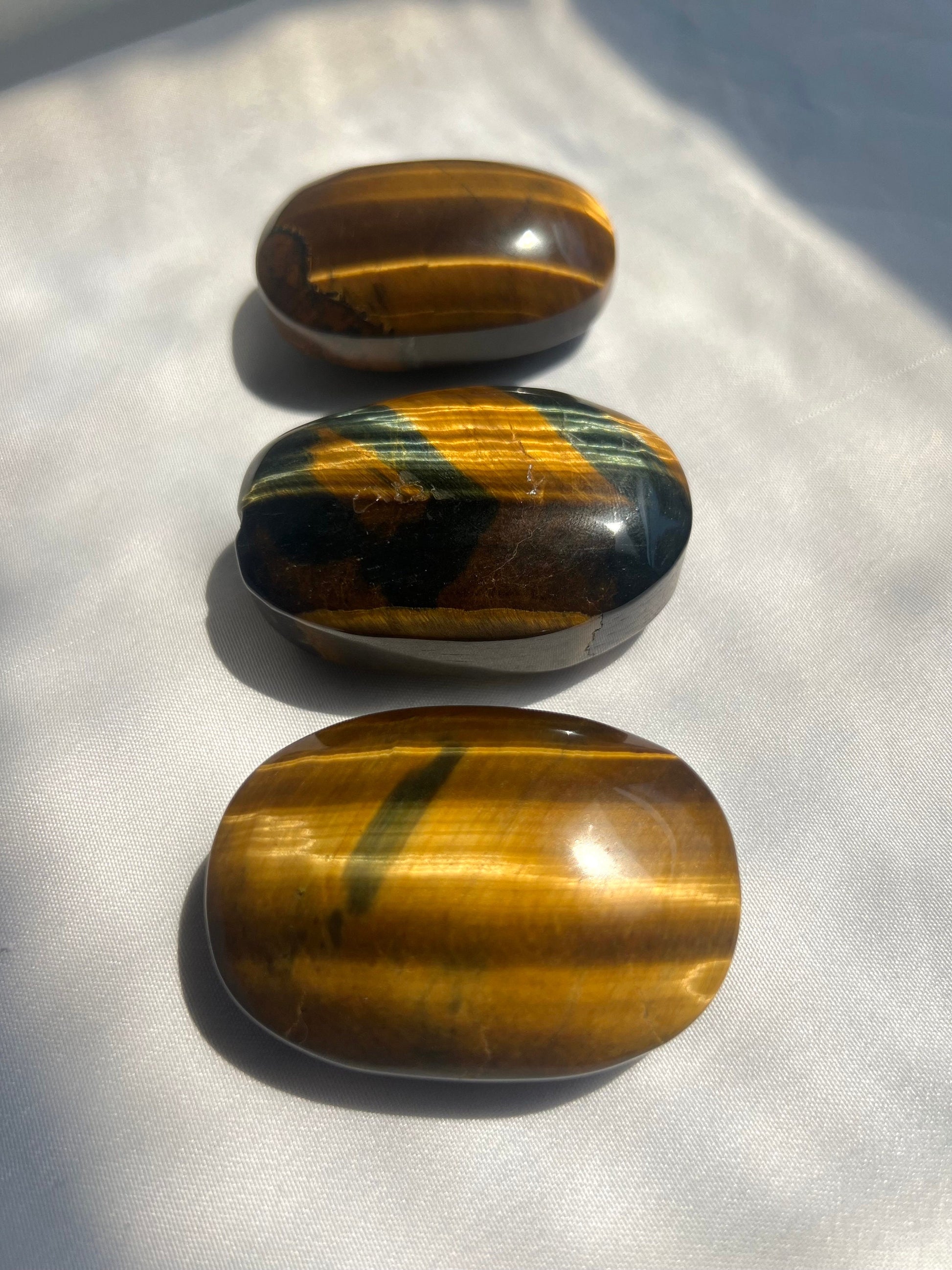 Gorgeous Tiger’s Eye Palm Stones | Intuitively Chosen