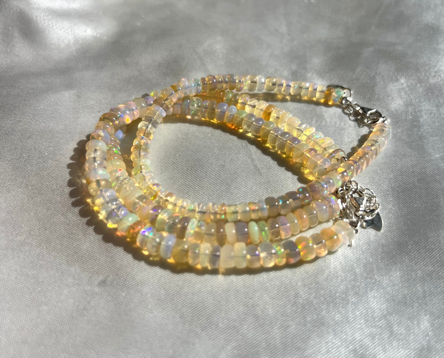 Stunning Ethiopian Opal Beaded Bracelets with Adjuster