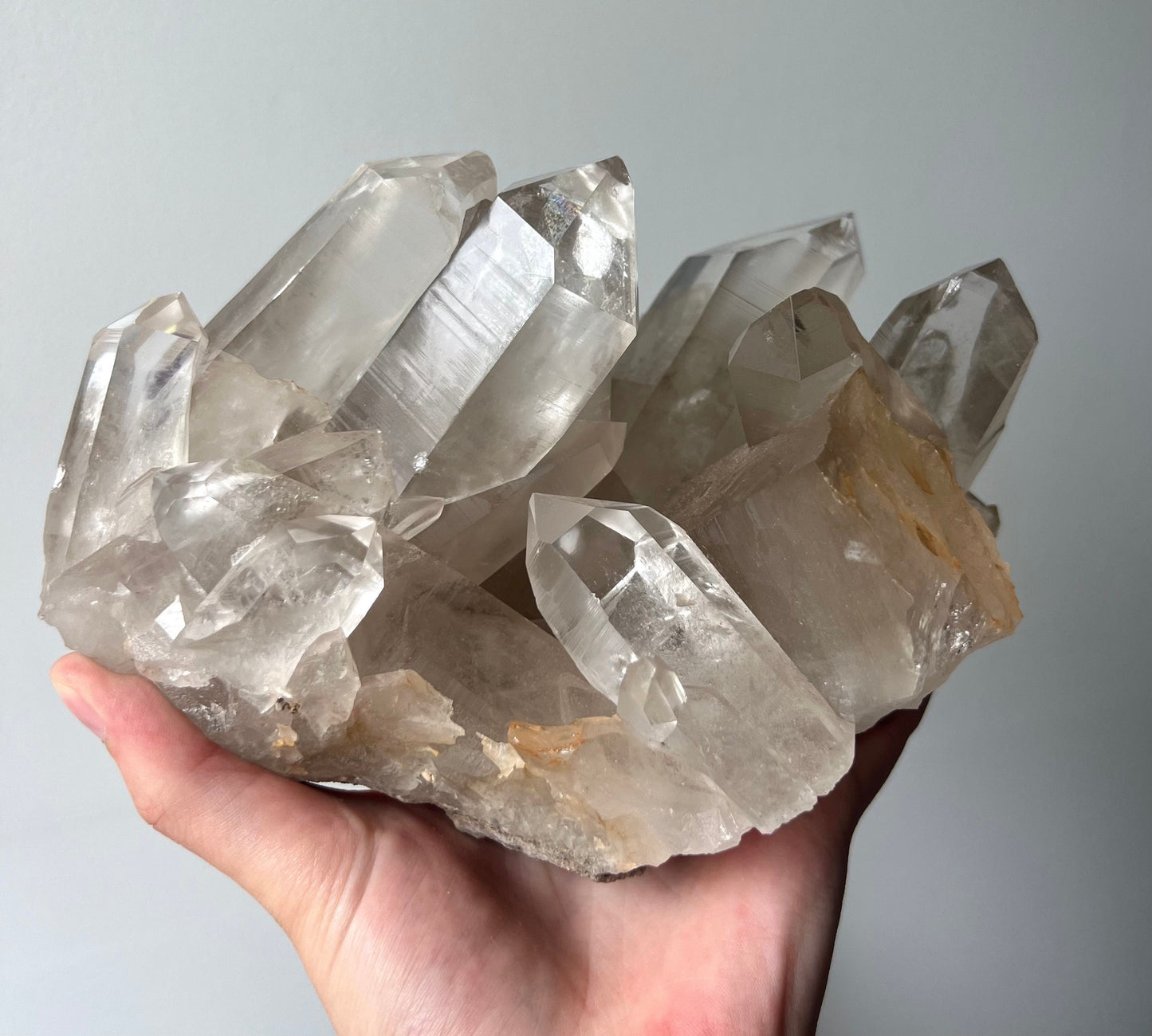 Stunning Large Smoky Lemurian Quartz Cluster from Brazil (2.704kg)