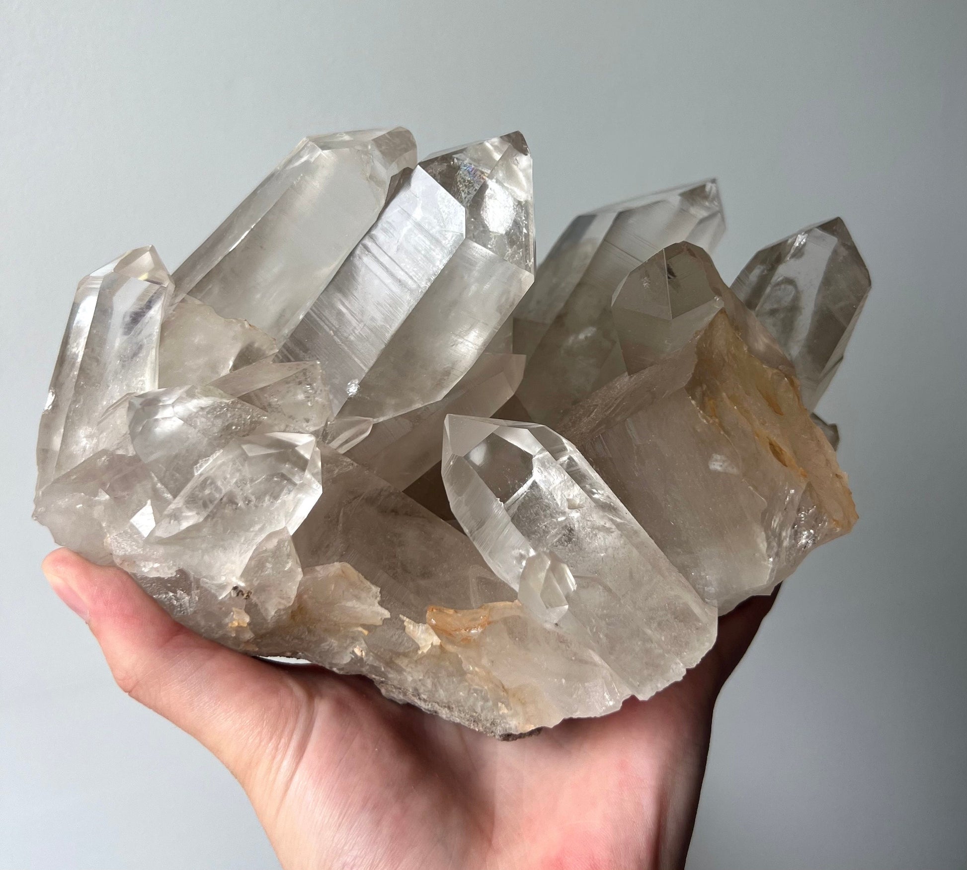 Stunning Large Smoky Lemurian Quartz Cluster from Brazil (2.704kg)