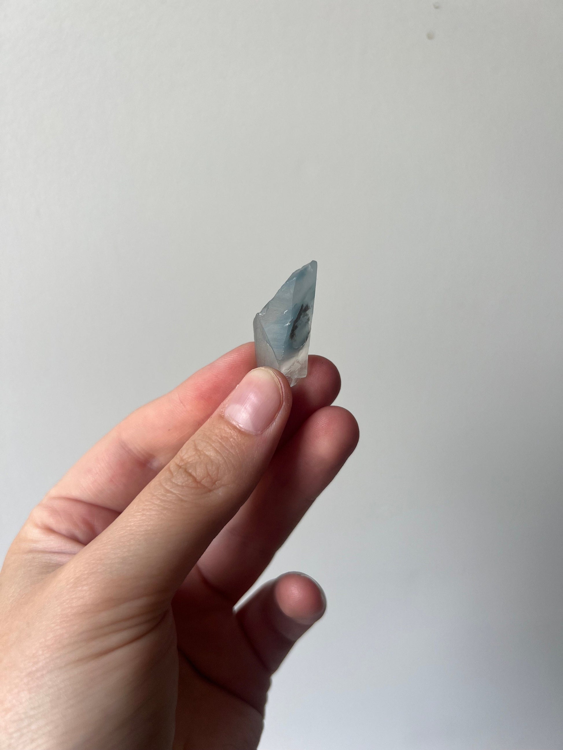 RARE Blue Tara Quartz | Raw Amphibole Quartz Point from Brazil