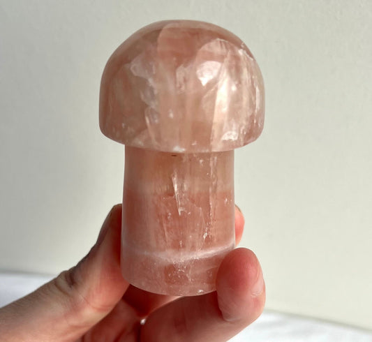 Gorgeous Aragonite Mushroom Carving from Morrocco