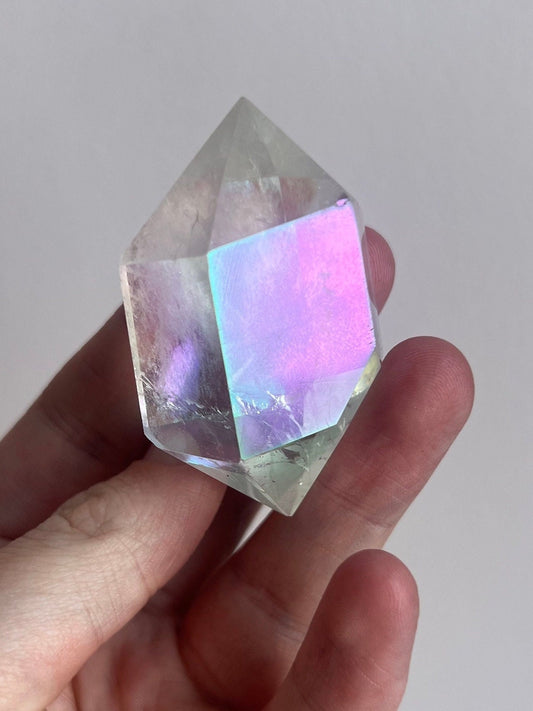 Clear Aura Quartz Double Terminated Point