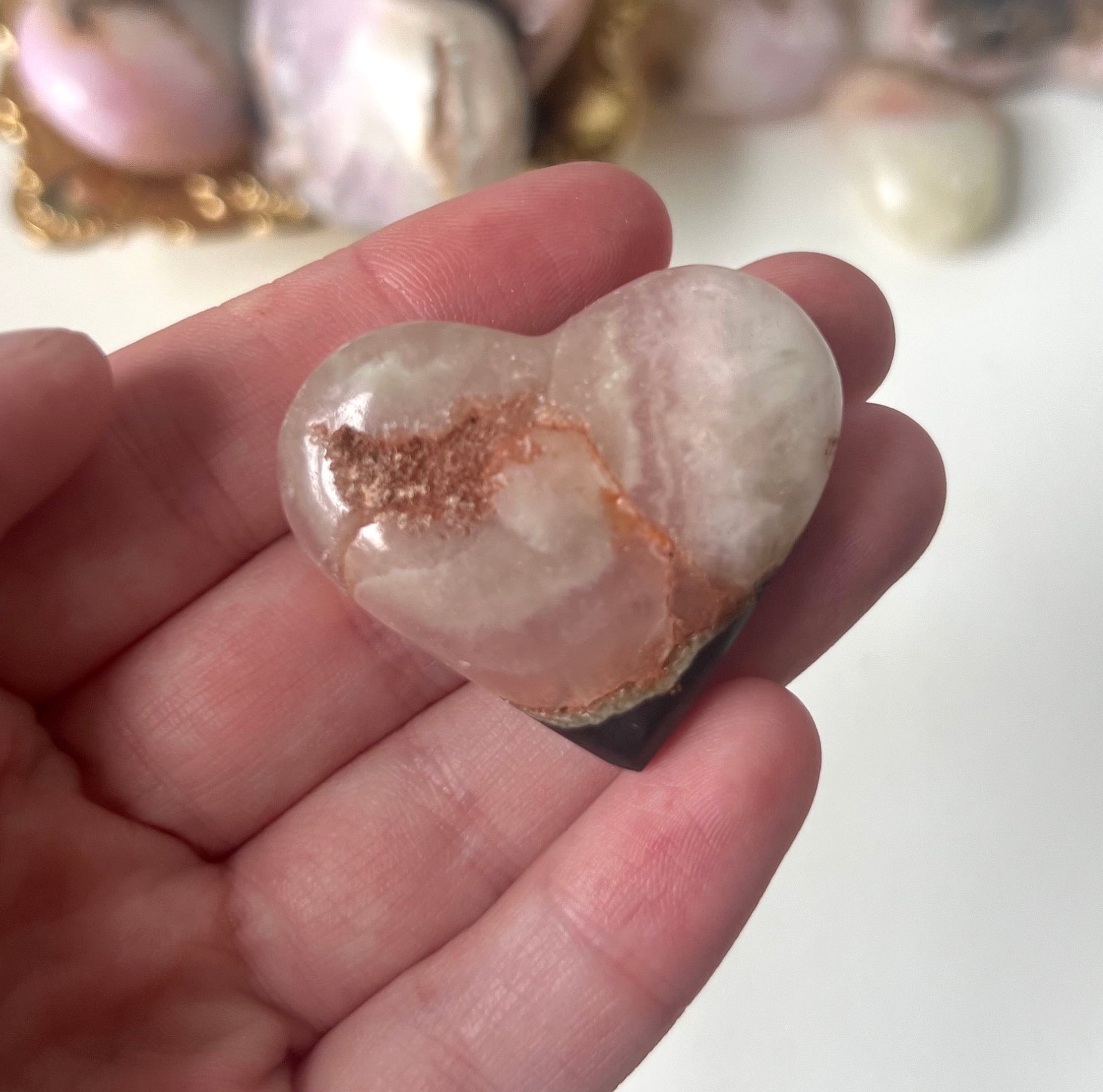 Beautiful Small Pink Aragonite Puffy Heart from Pakistan