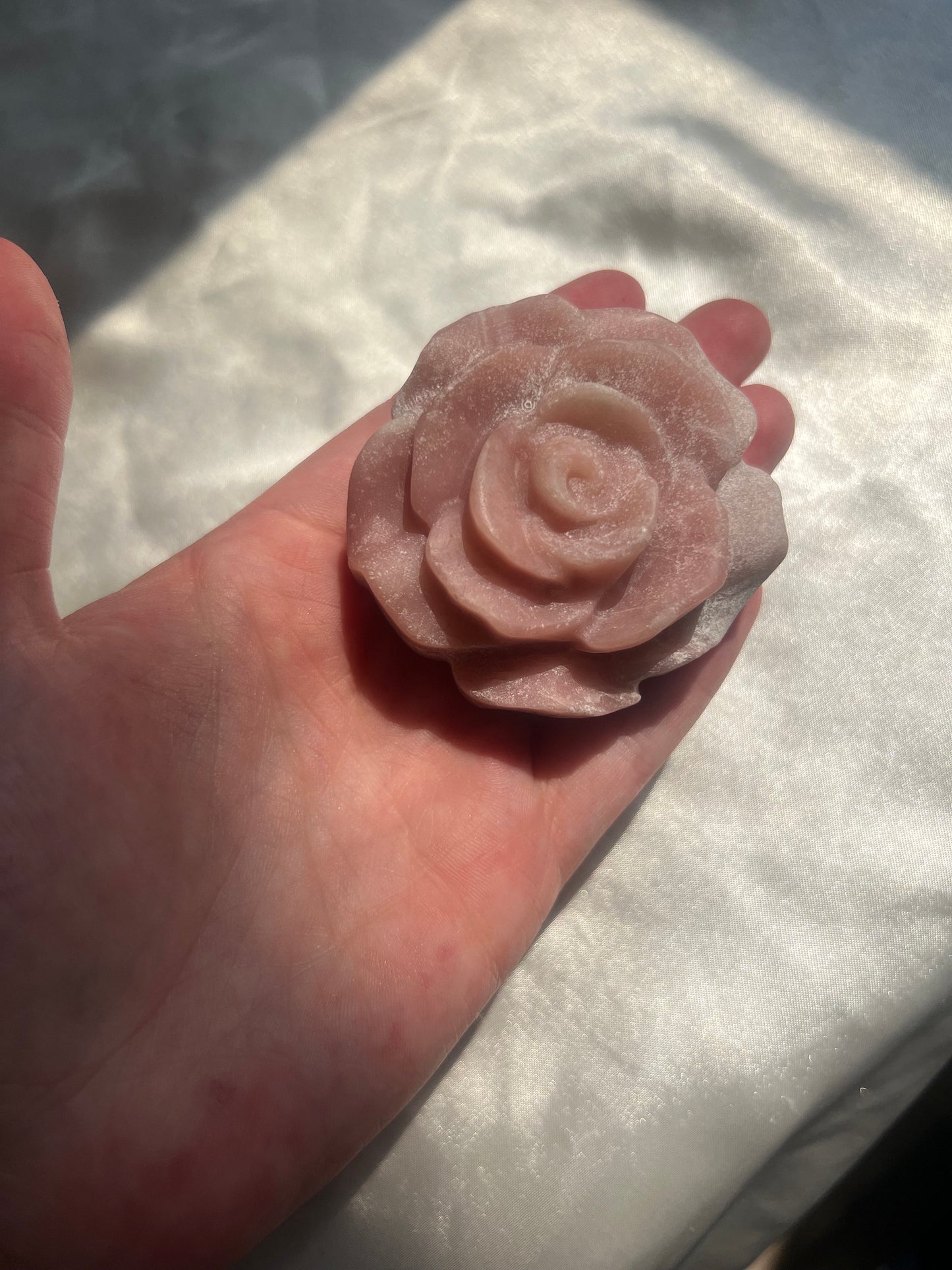 Gorgeous Pink Opal Rose Carvings | Crystal Rose