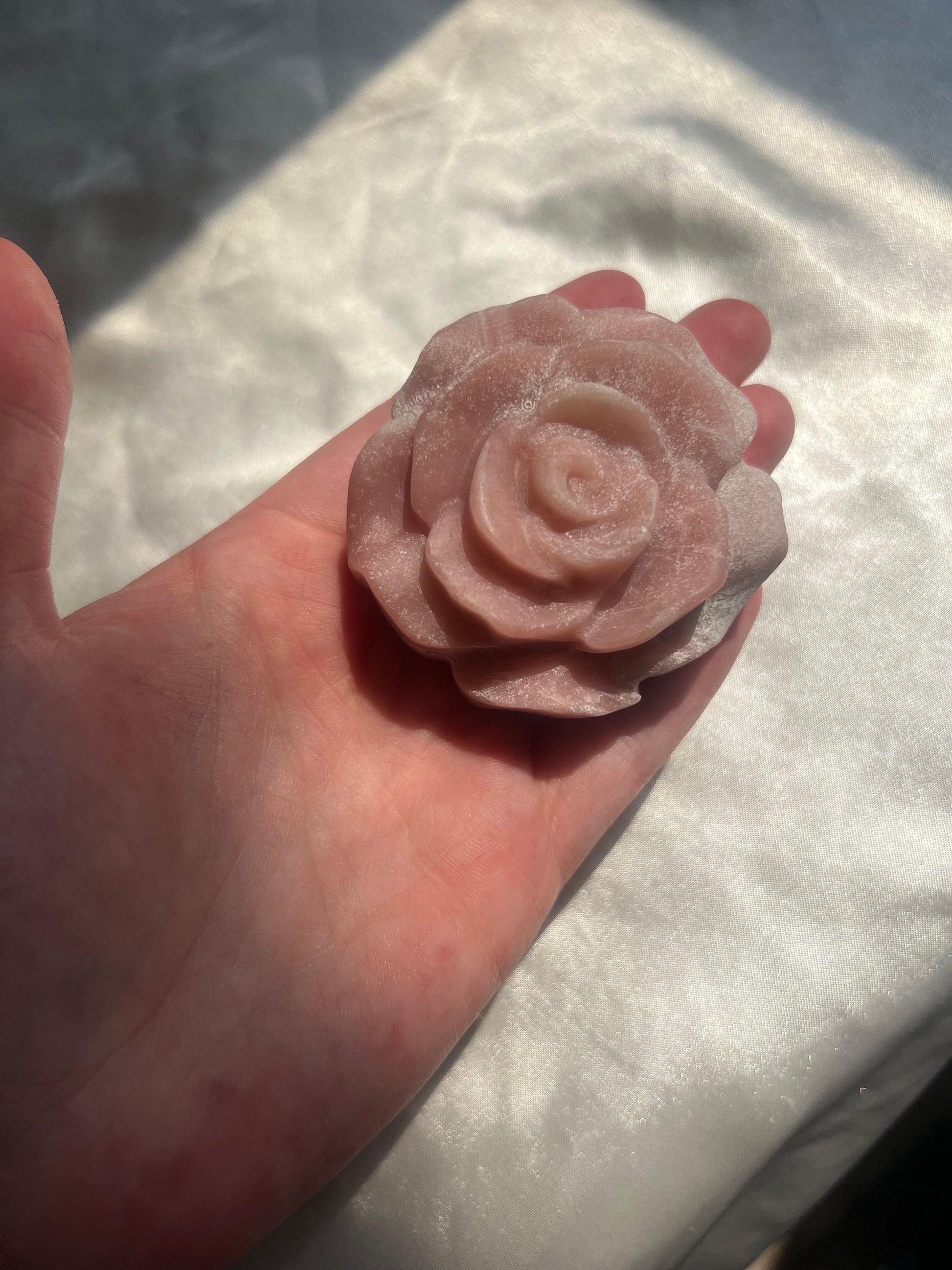 Gorgeous Pink Opal Rose Carvings | Crystal Rose
