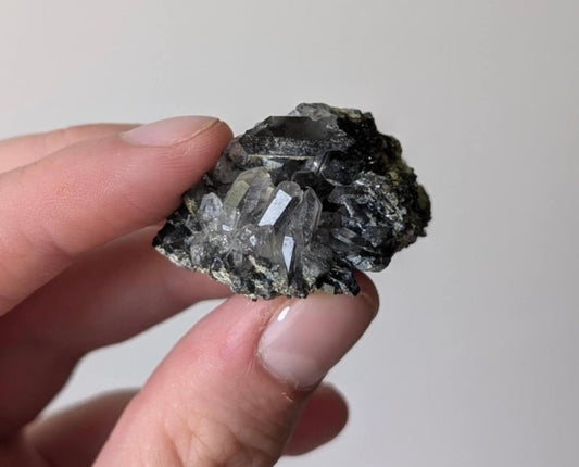 Gorgeous Epidote on Quartz Specimen Cluster