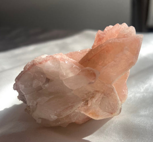 Gorgeous Pink Scarlett Temple Lemurian Cluster from Brazil