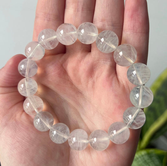 RARE Angel Feather Quartz Bracelet 9mm | Blue Needle Quartz