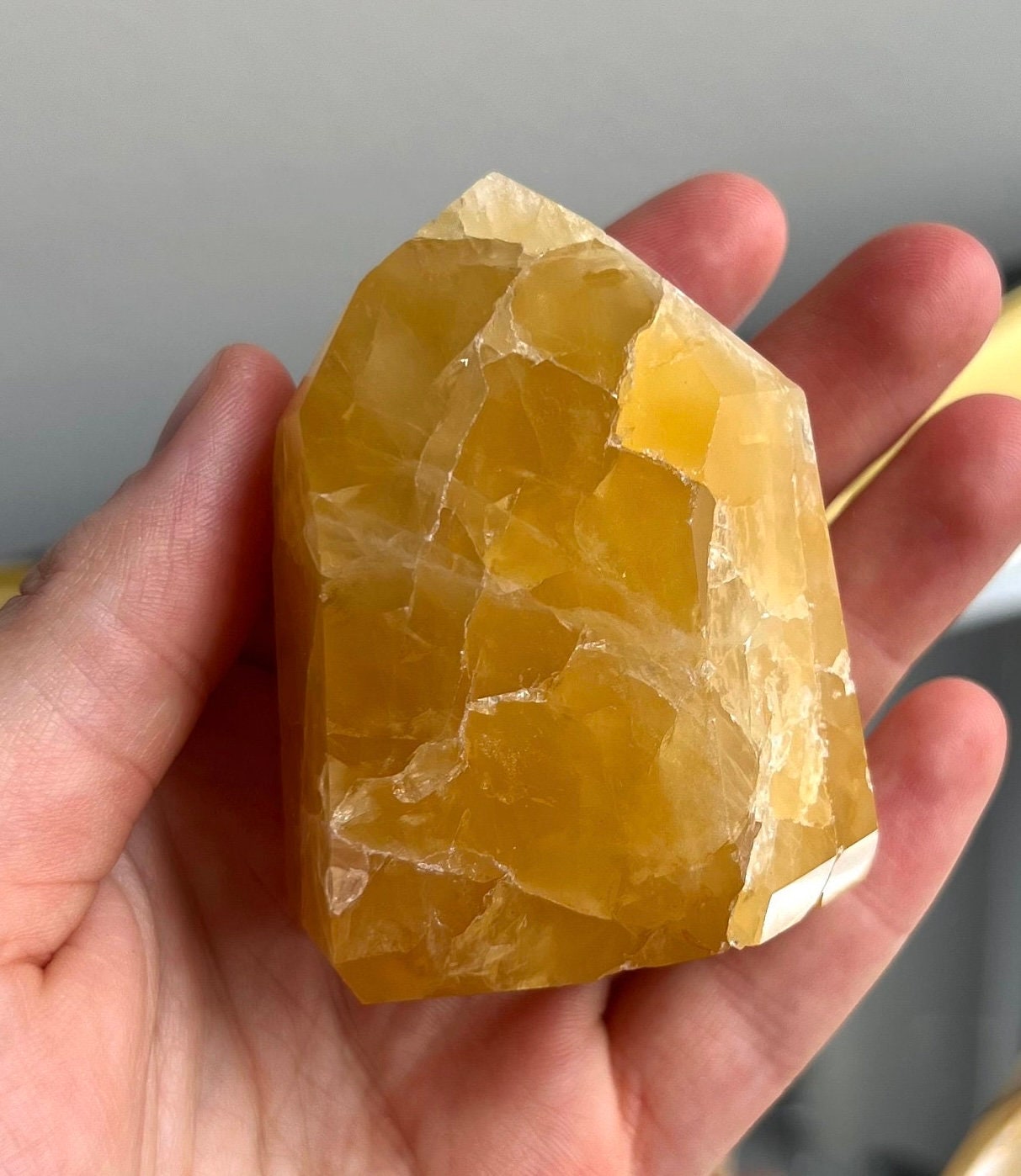 Gorgeous Golden Healer Point with Lots Of Hematoid from Brazil