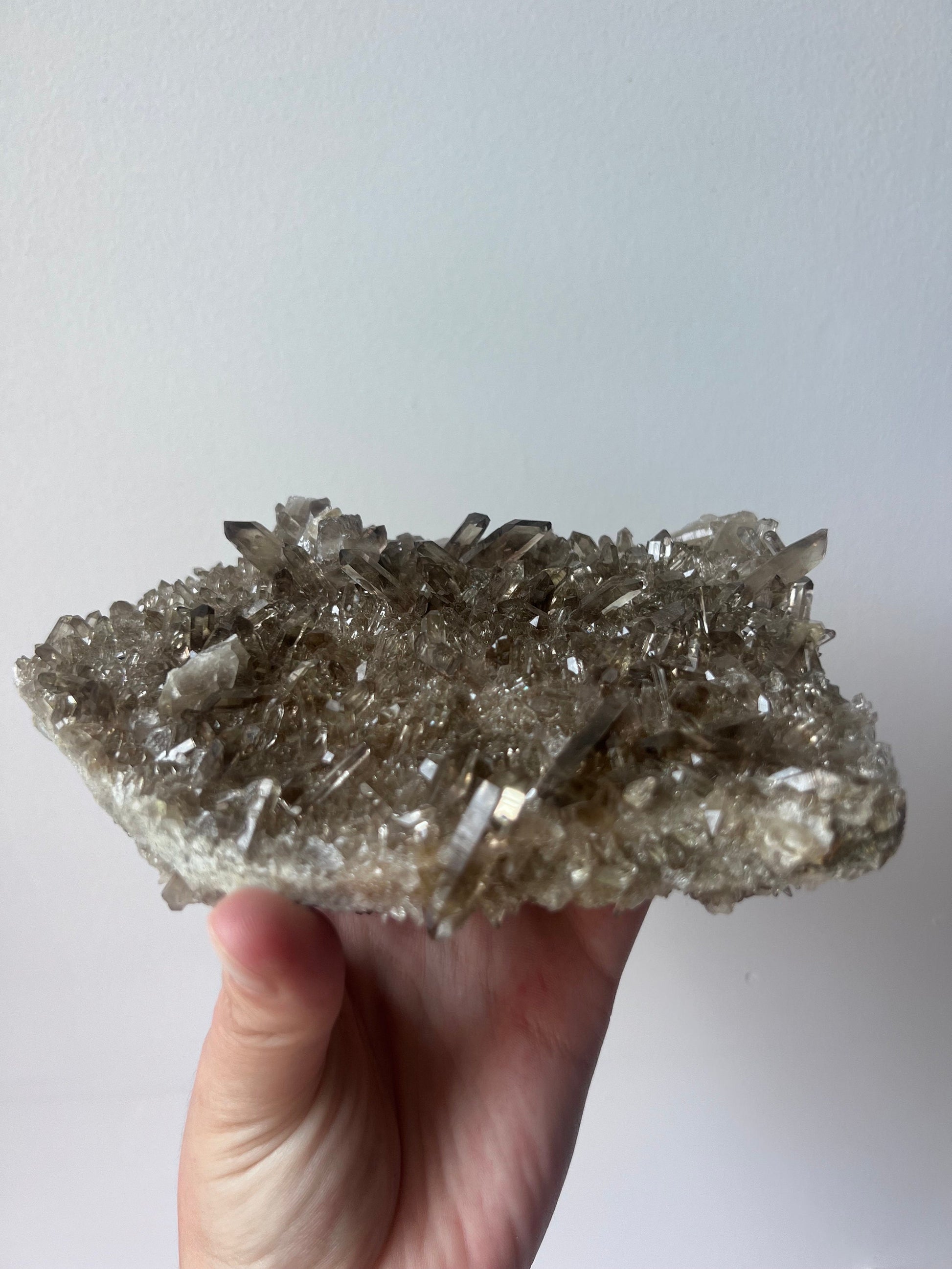 STUNNING Smoky Quartz Cluster with Small Points | Coffee Table Smoky Quartz Slab