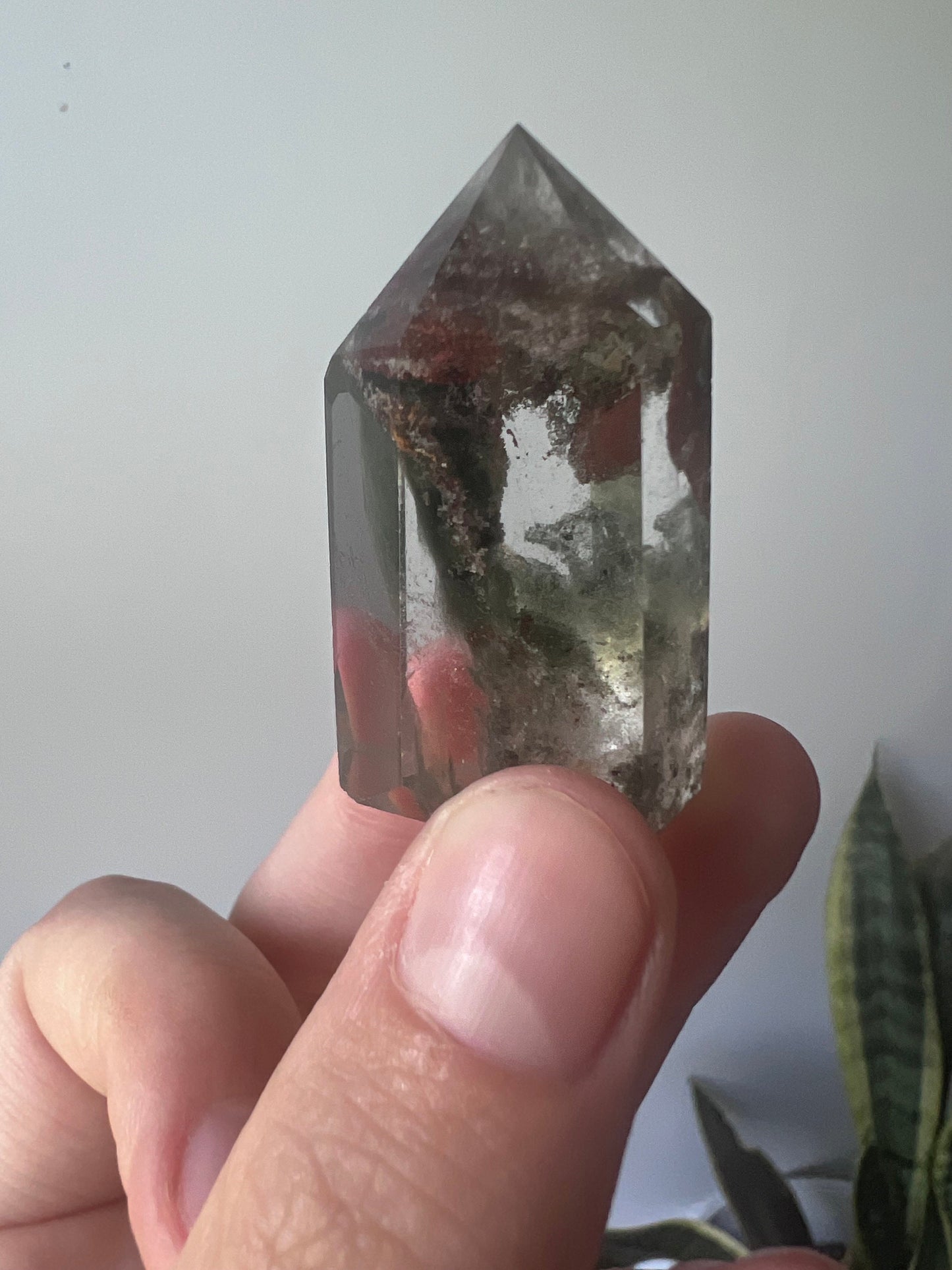 Gorgeous Garden Quartz Mini Tower with Chlorite Phantoms | Chlorite Quartz with Inclusions