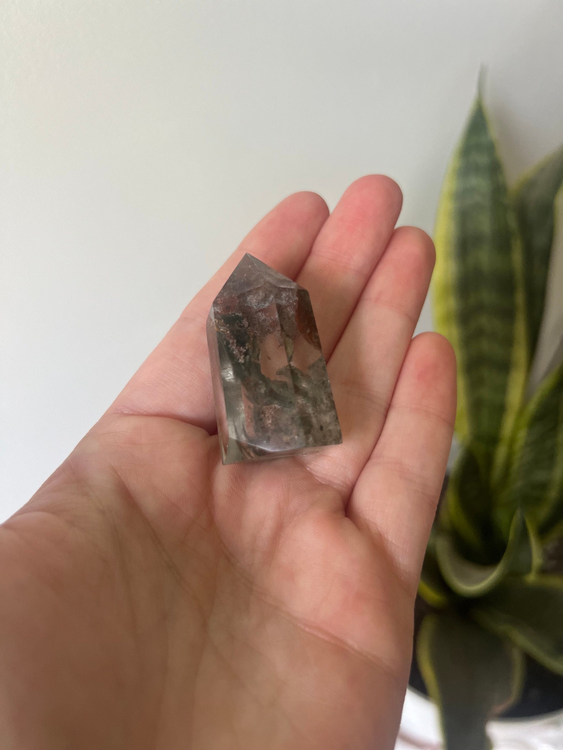 Gorgeous Garden Quartz Mini Tower with Chlorite Phantoms | Chlorite Quartz with Inclusions