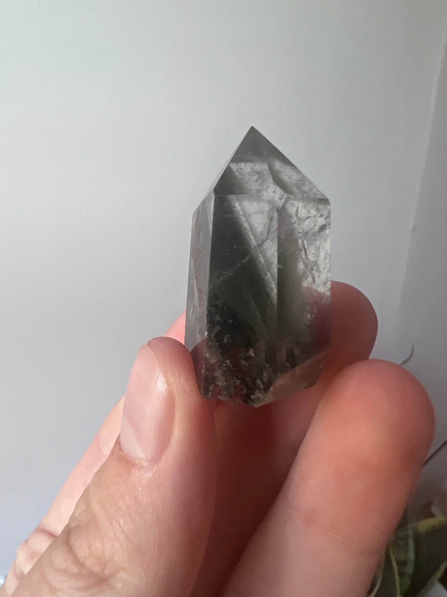 Gorgeous Garden Quartz Mini Tower with Chlorite Phantoms | Chlorite Quartz with Inclusions