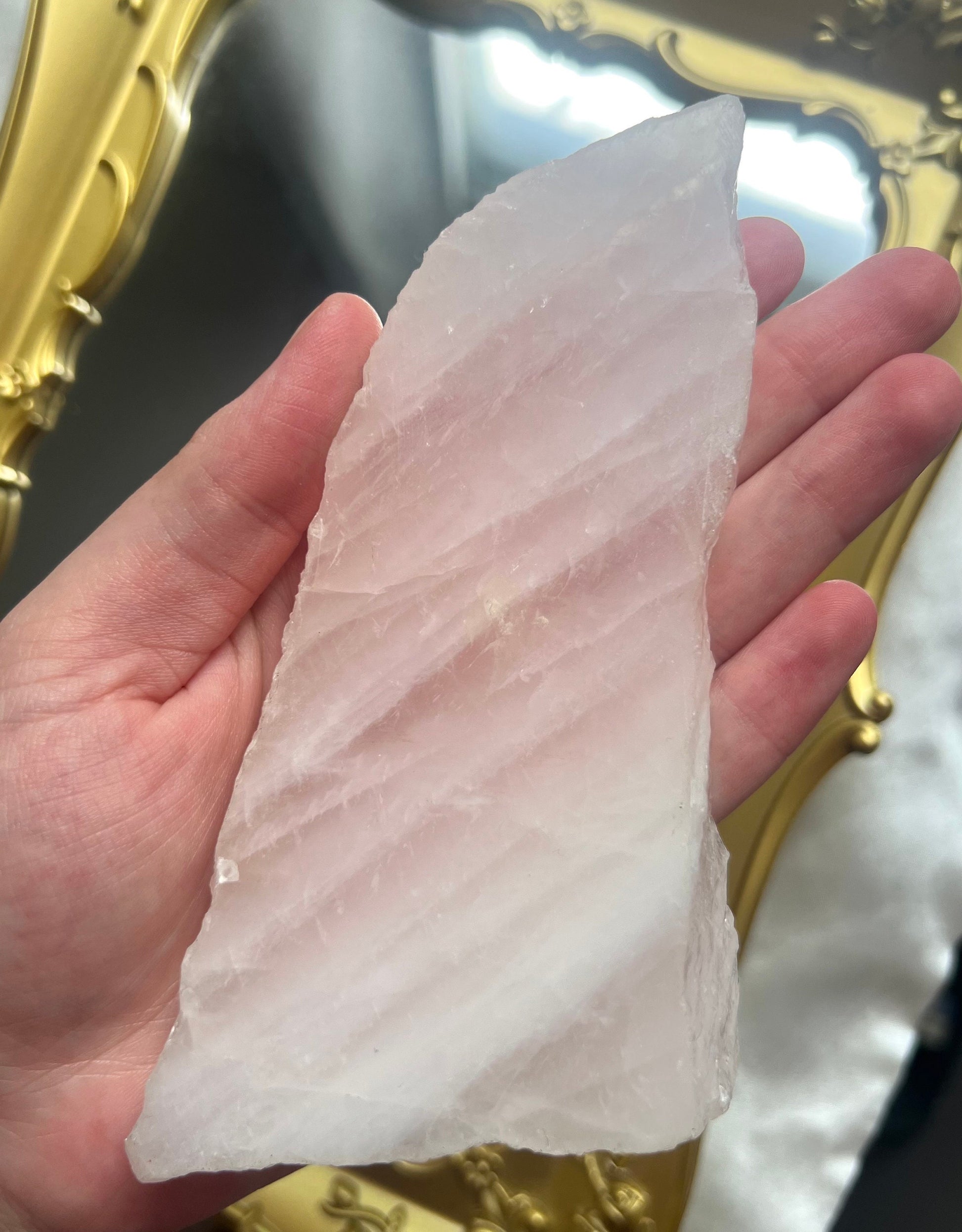 Gorgeous Raw Rose Quartz Slab from Brazil
