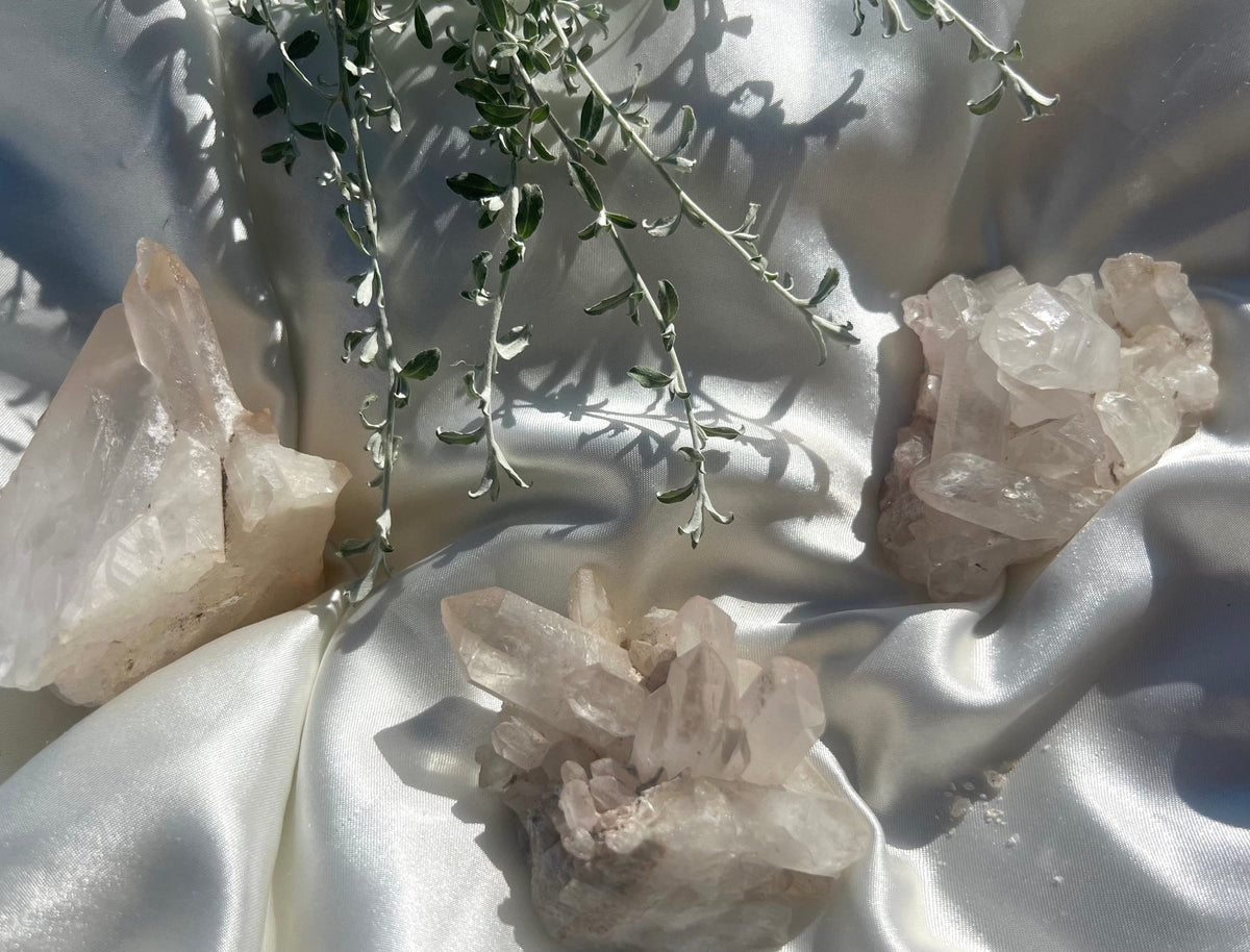 Clear Quartz Cluster with Long Quartz Points 5.4oz