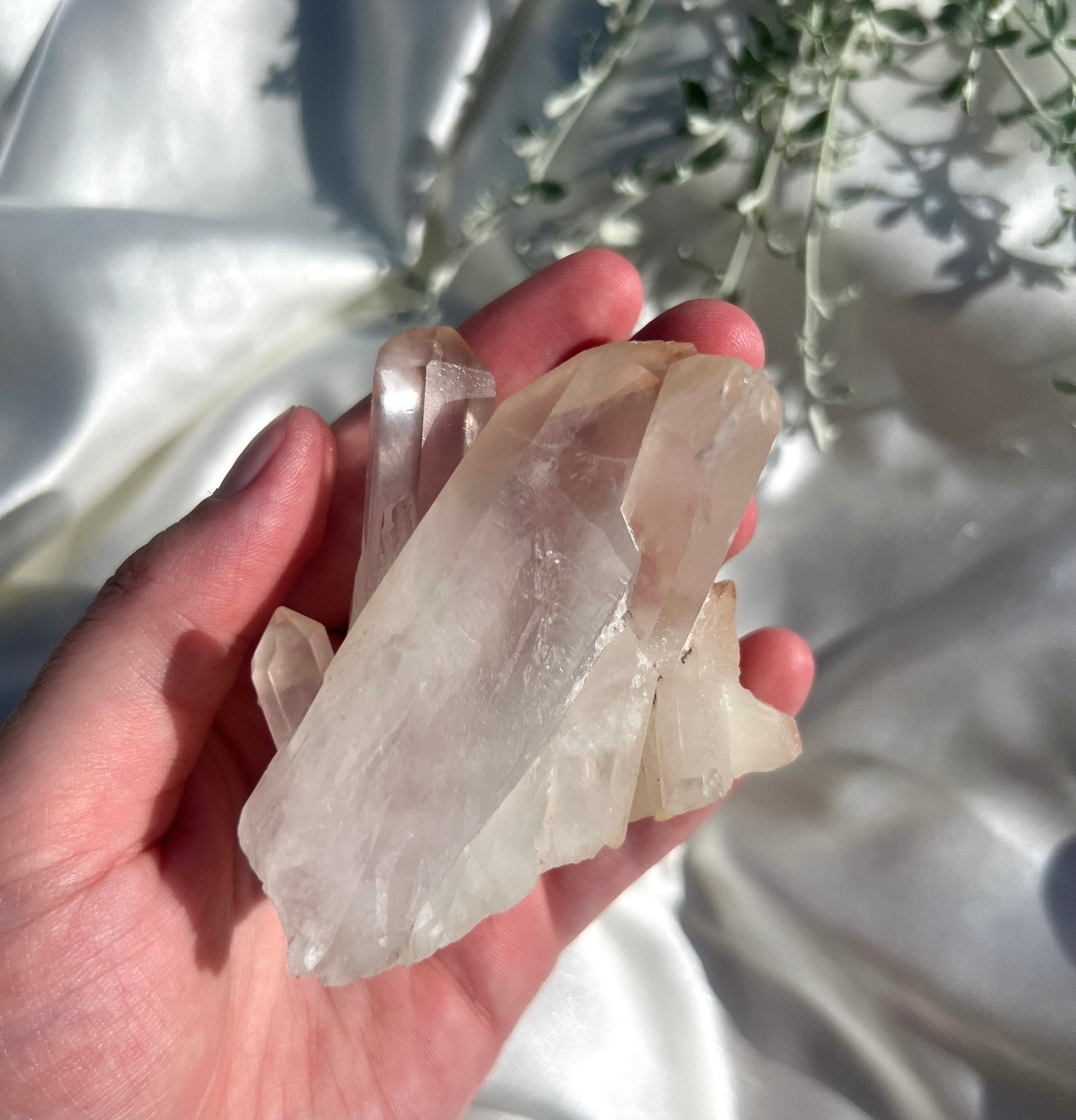 Clear Quartz Cluster with Long Quartz Points 5.4oz
