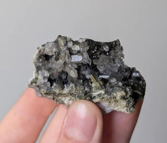 Gorgeous Epidote on Quartz Specimen Cluster