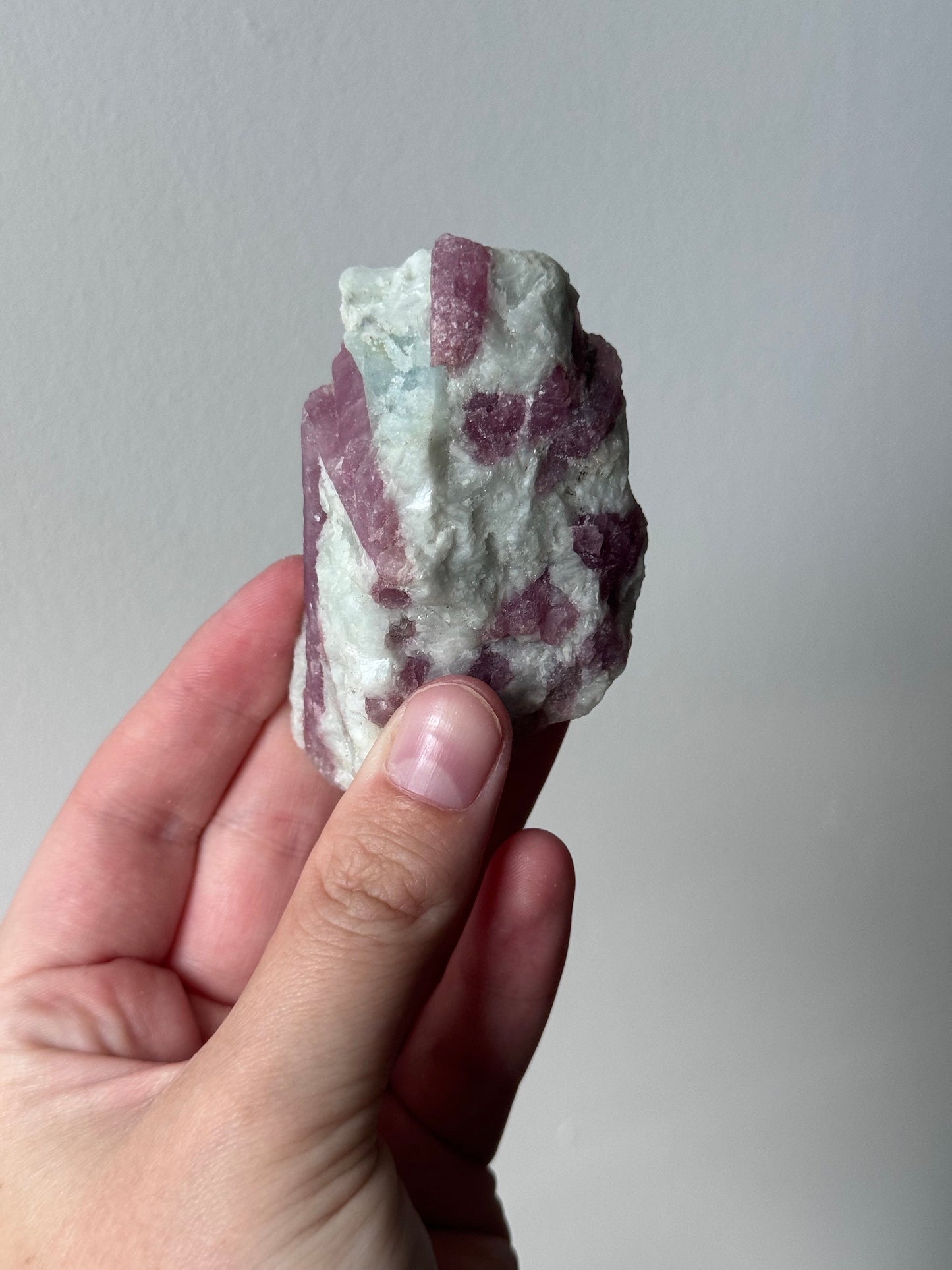 Gorgeous Pink Tourmaline on Albite with Aquamarine Specimen from Brazil