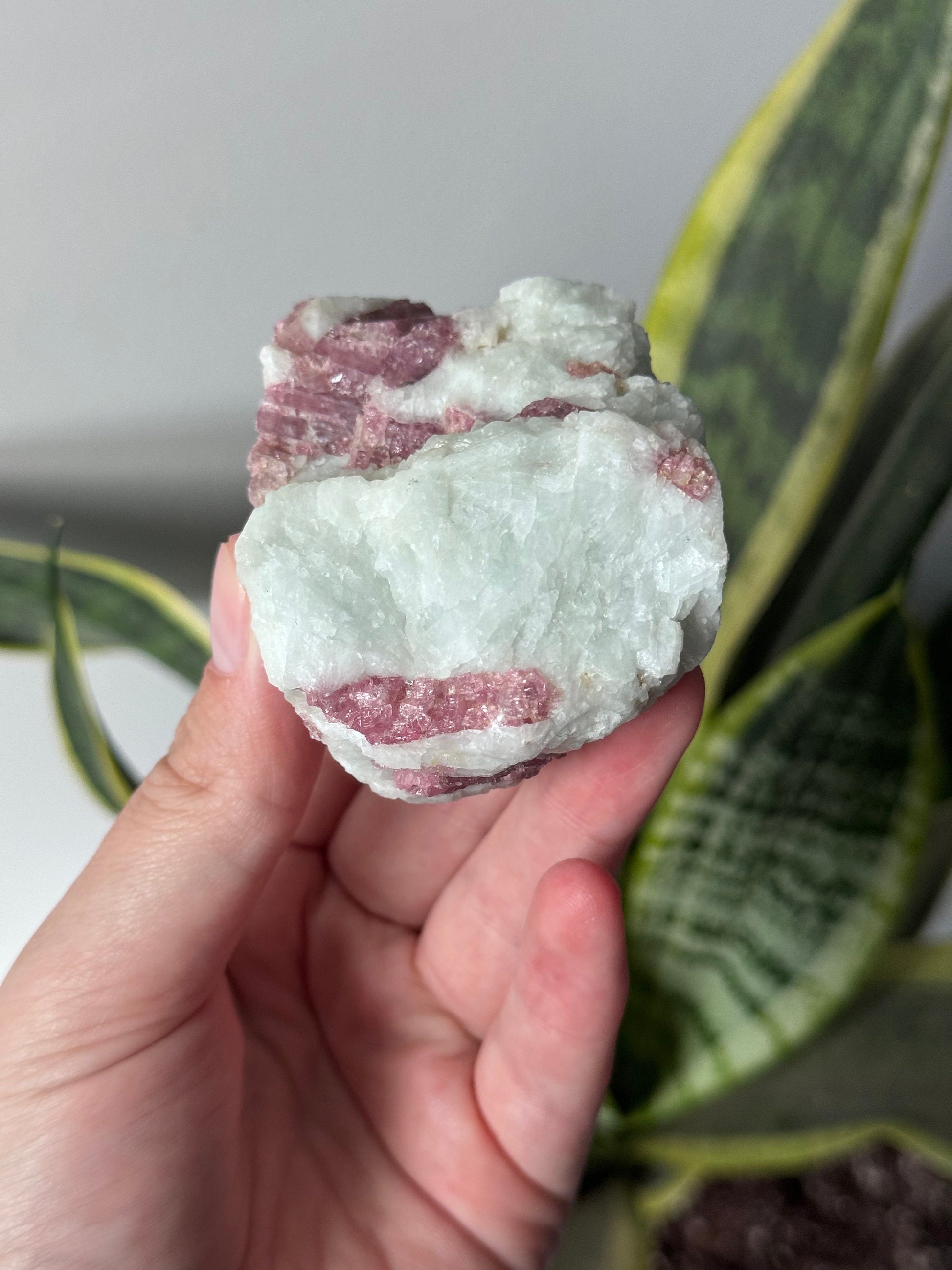 Gorgeous Pink Tourmaline on Albite with Aquamarine Specimen from Brazil