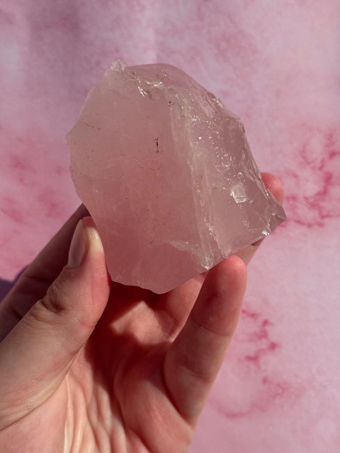 Gorgeous High Quality Rose Quartz Chunk from Brazil | Raw Rose Quartz