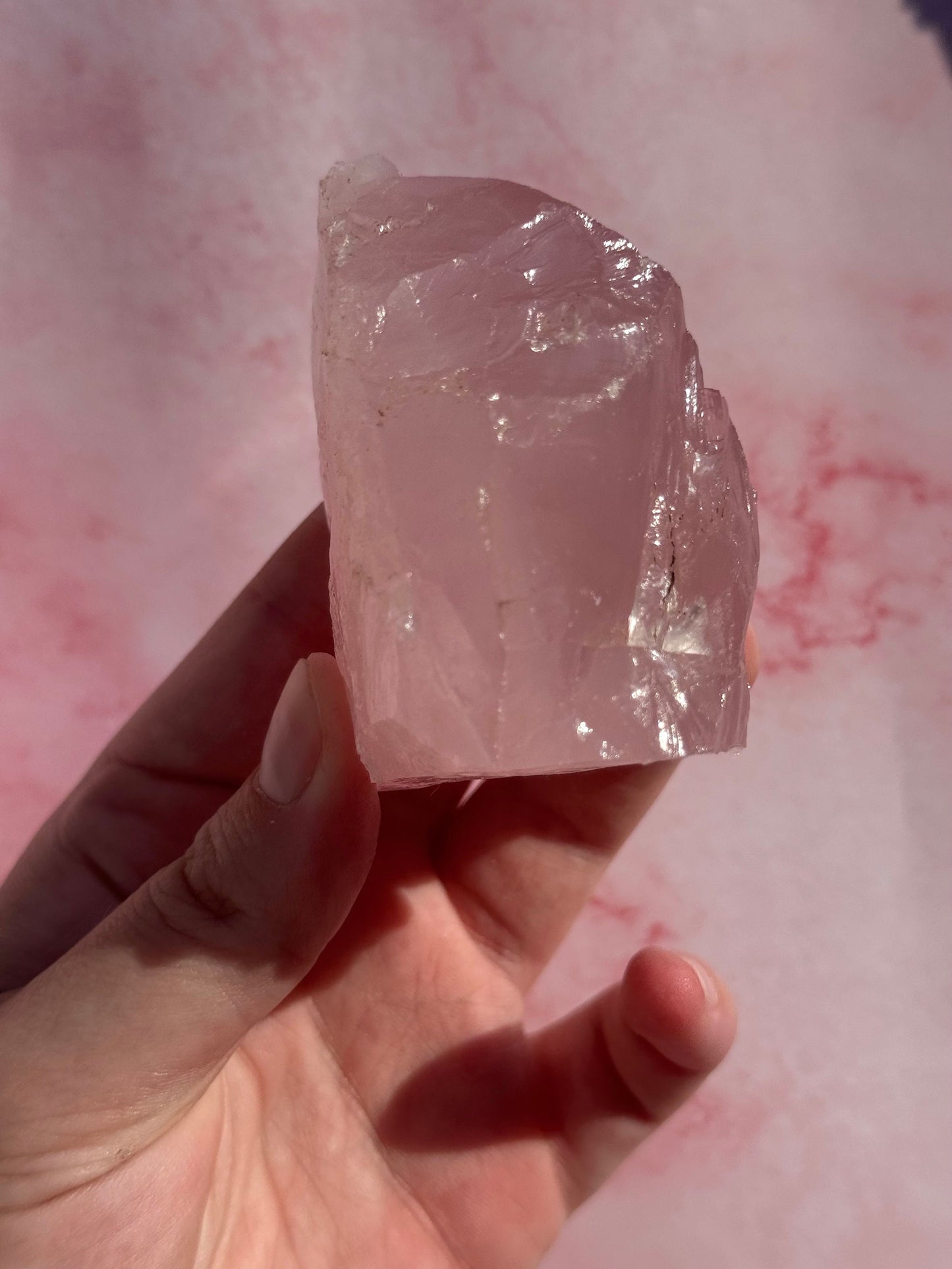Gorgeous High Quality Rose Quartz Chunk from Brazil | Raw Rose Quartz