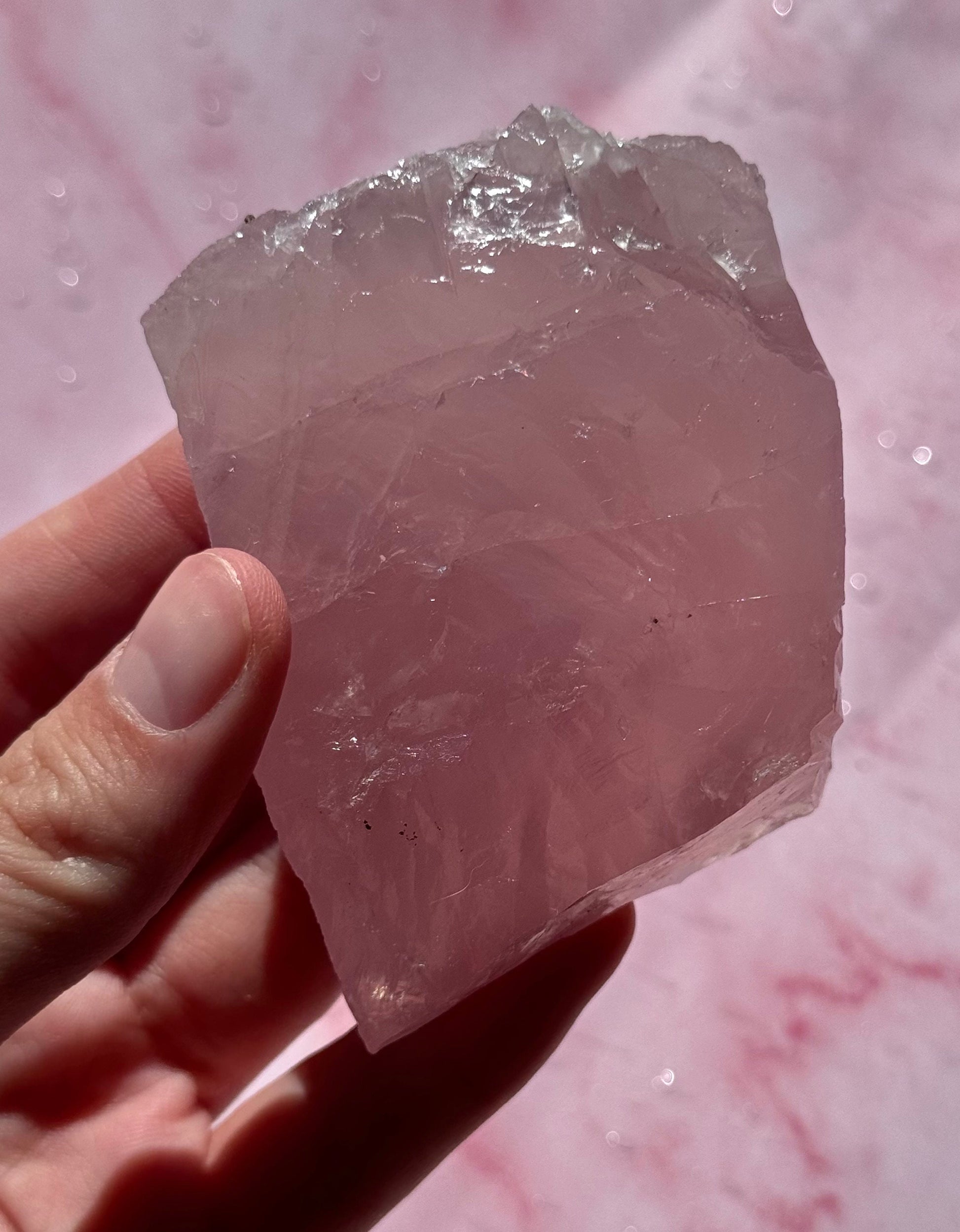 Gorgeous High Quality Rose Quartz Chunk from Brazil | Raw Rose Quartz