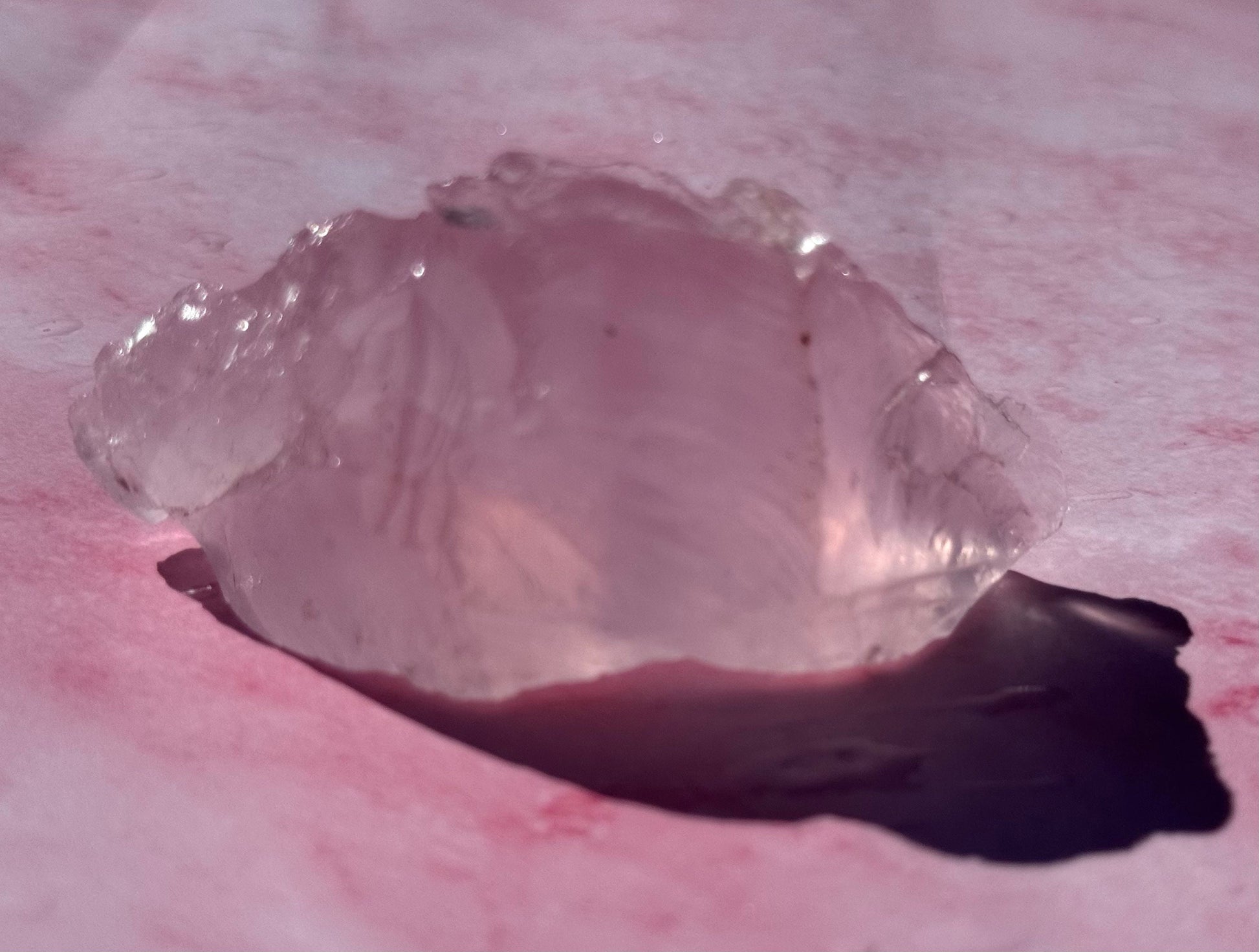 Gorgeous High Quality Rose Quartz Chunk with Rainbows from Brazil | Raw Rose Quartz