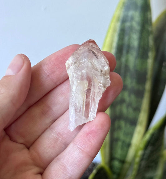 Beautiful Pink Lithium Scepter Point from Brazil | Red Capped Lithium Scepter Root