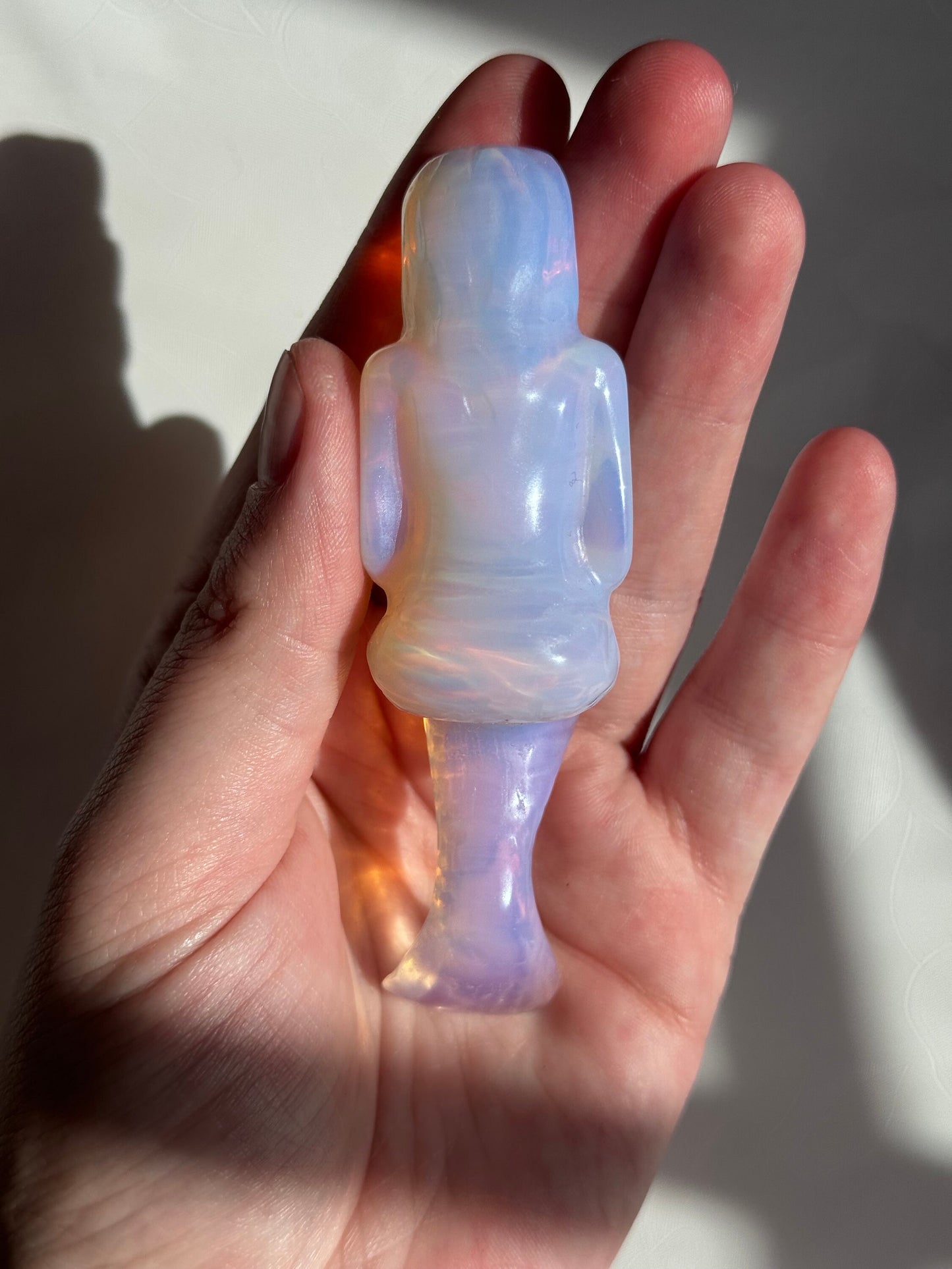 Gorgeous Hand Carved Opalite Mermaid | Opalite Mermaid Carving Self-Sitting