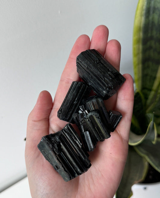 Beautiful Black Tourmaline Chunks | Raw Tourmaline Pieces