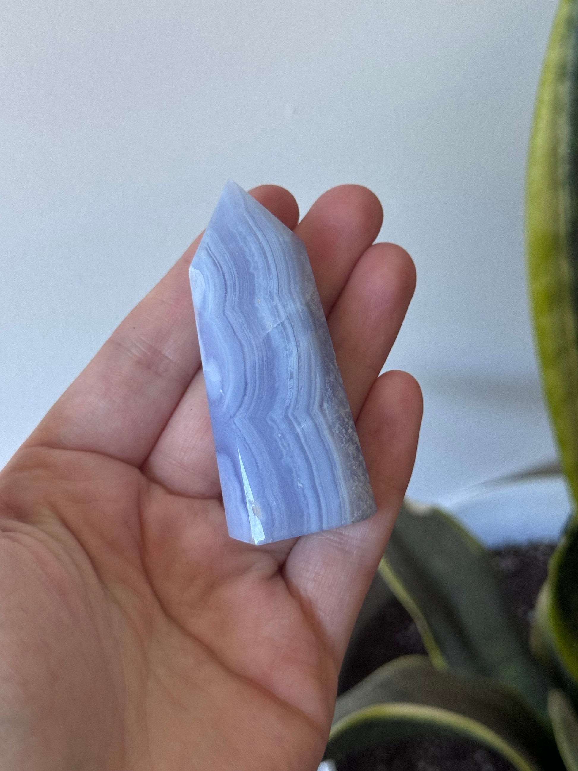 Gorgeous Blue Lace Agate Obelisk | Blue Lace Agate Tower from South Africa