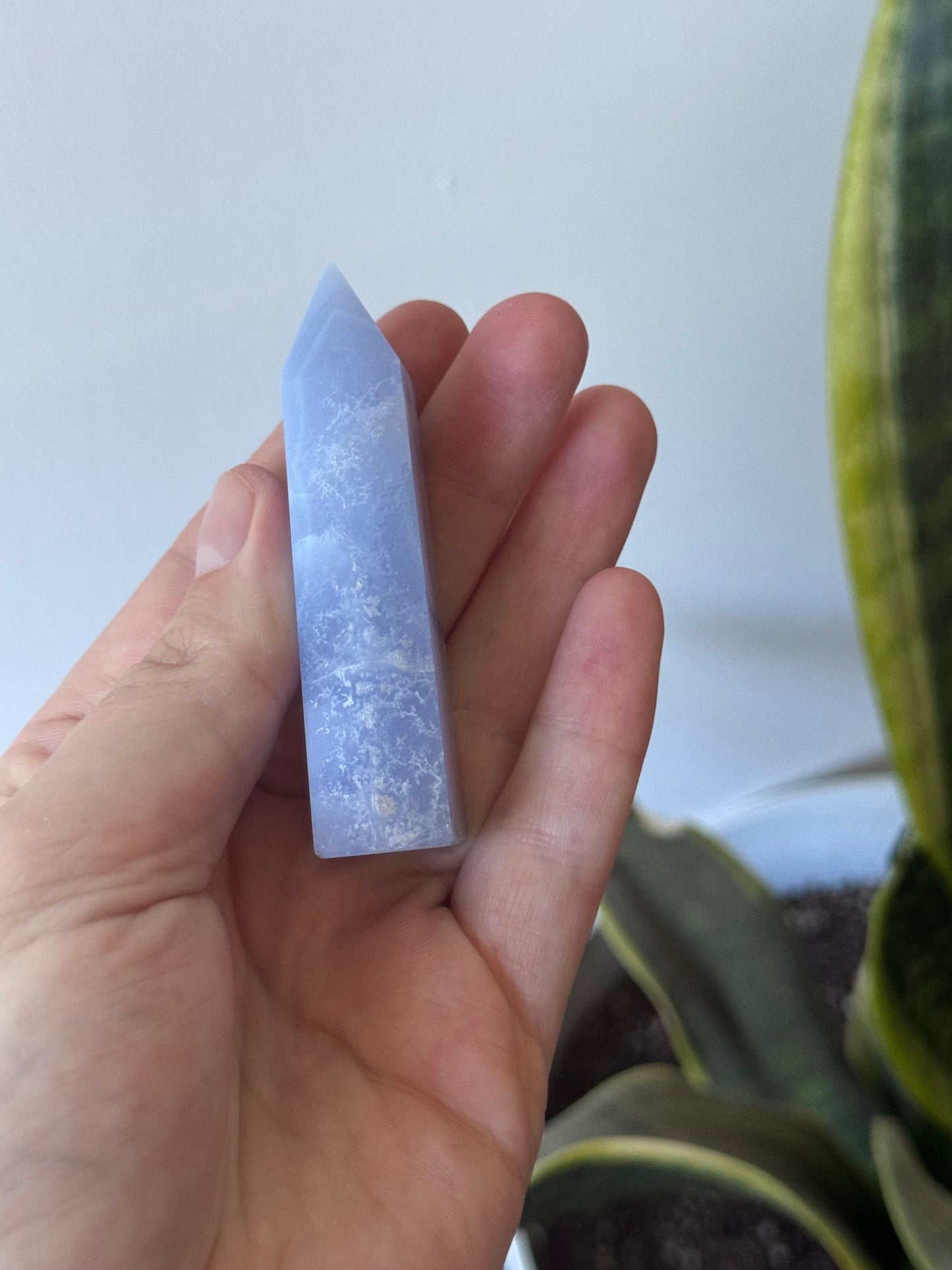 Gorgeous Blue Lace Agate Obelisk | Blue Lace Agate Tower from South Africa