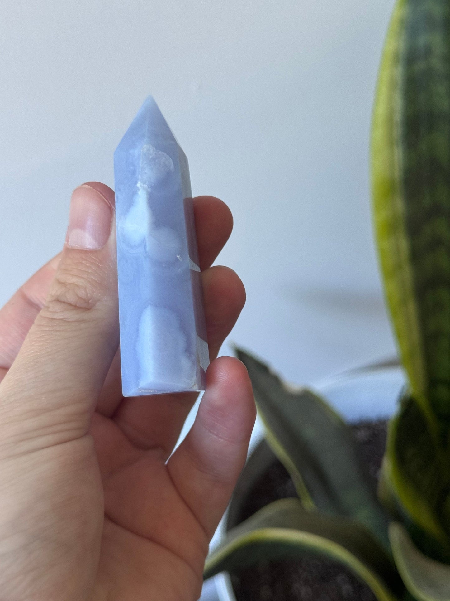 Gorgeous Blue Lace Agate Obelisk | Blue Lace Agate Tower from South Africa
