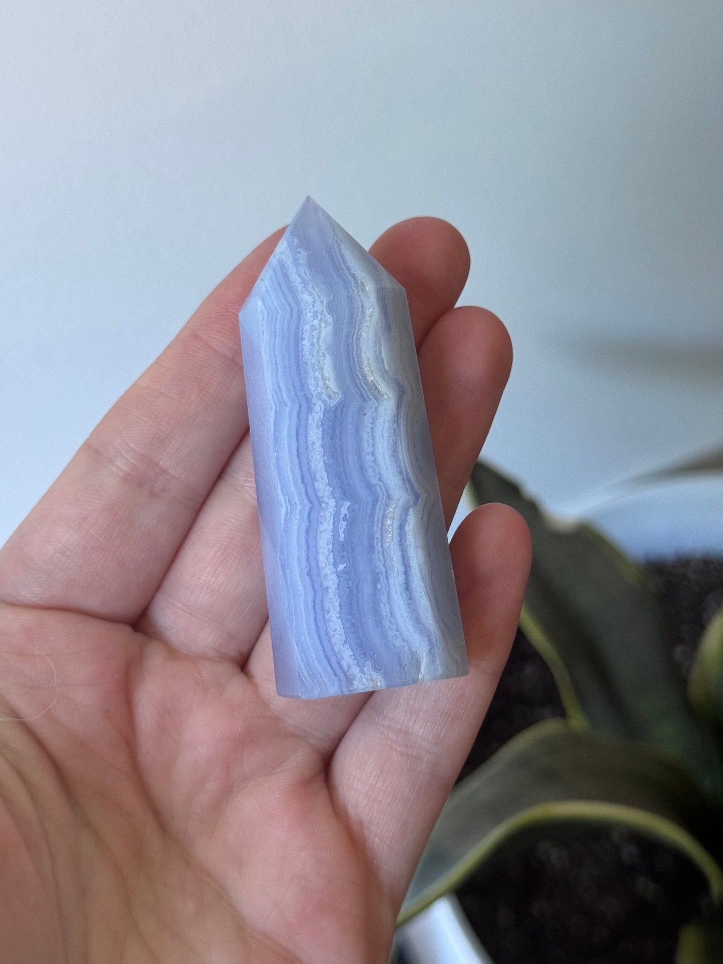 Gorgeous Blue Lace Agate Obelisk | Blue Lace Agate Tower from South Africa