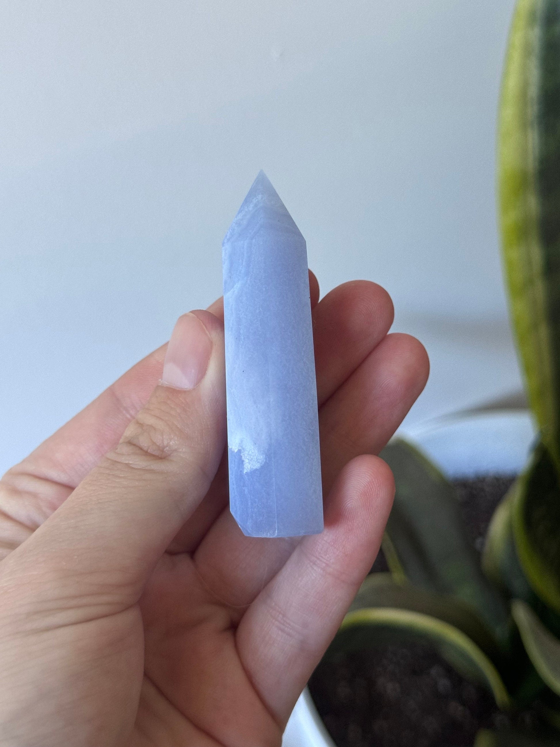 Gorgeous Blue Lace Agate Obelisk | Blue Lace Agate Tower from South Africa