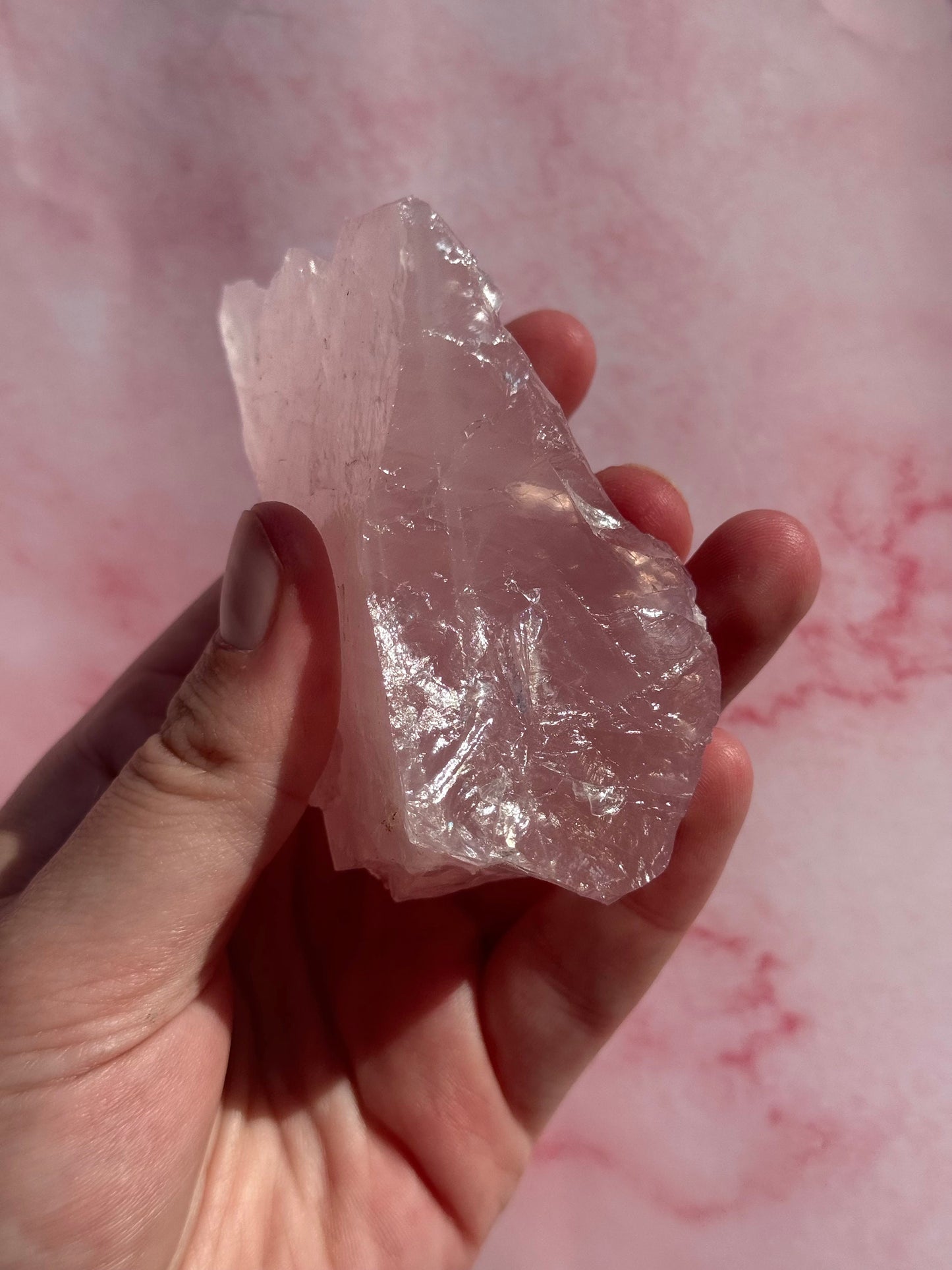 Gorgeous High Quality Rose Quartz Chunk from Brazil | Raw Rose Quartz