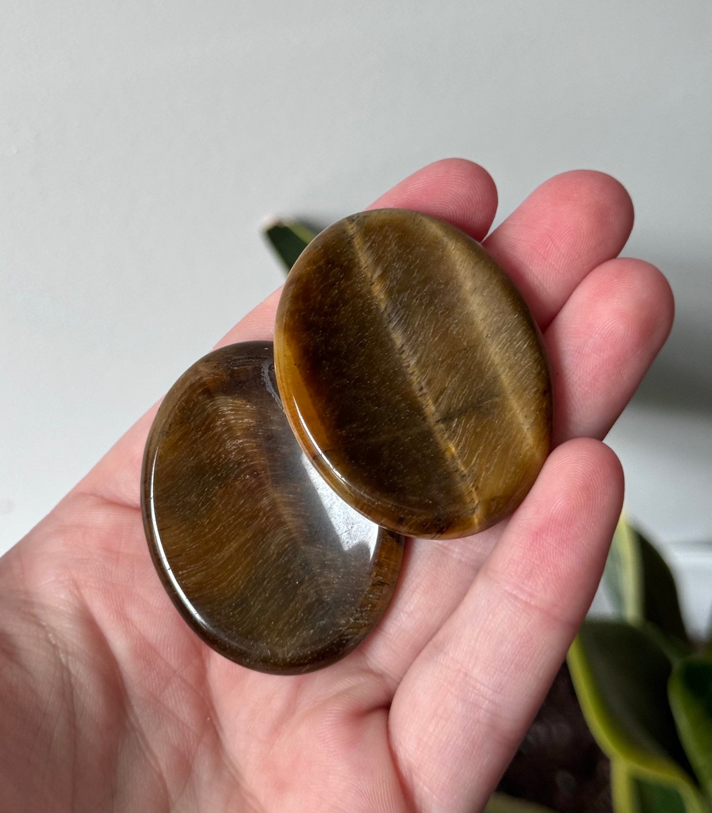 Gorgeous Tigers Eye Worry Stone Carving | Touch Stone Thumb Stone Pocket Stone