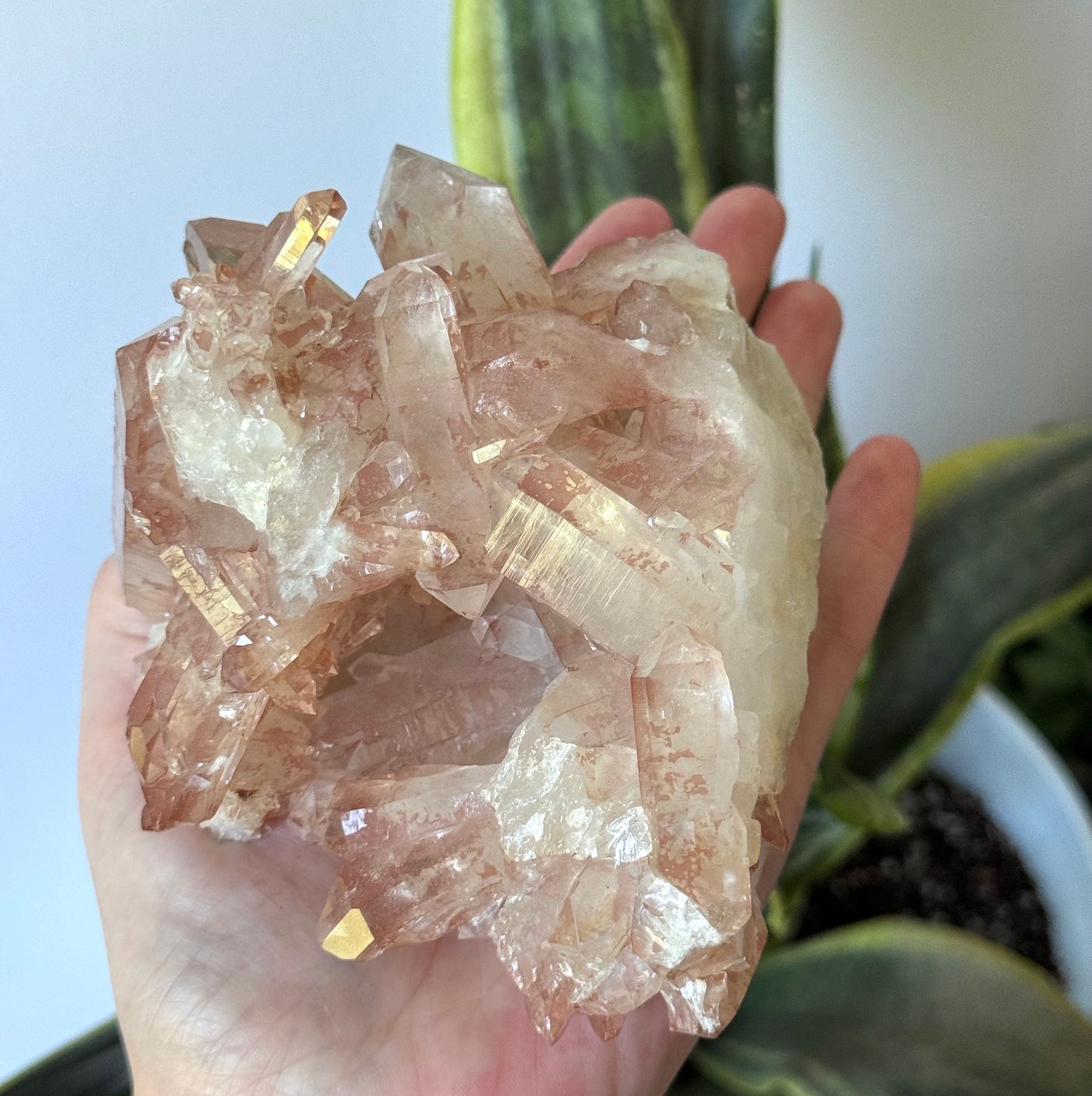Rare High Quality Lithium Quartz Cluster from Brazil