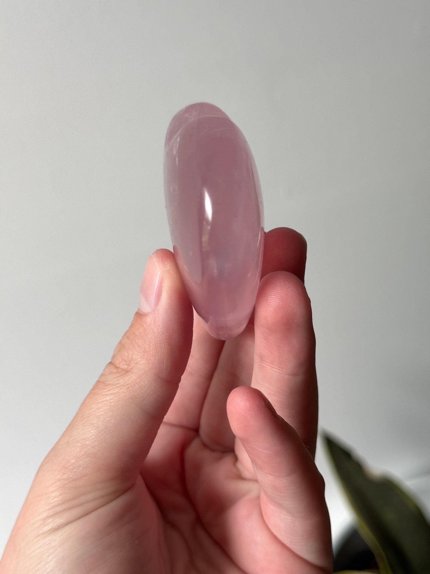 High Quality Rose Quartz Heart Carving | Gemmy Rose Quartz Puffy Heart
