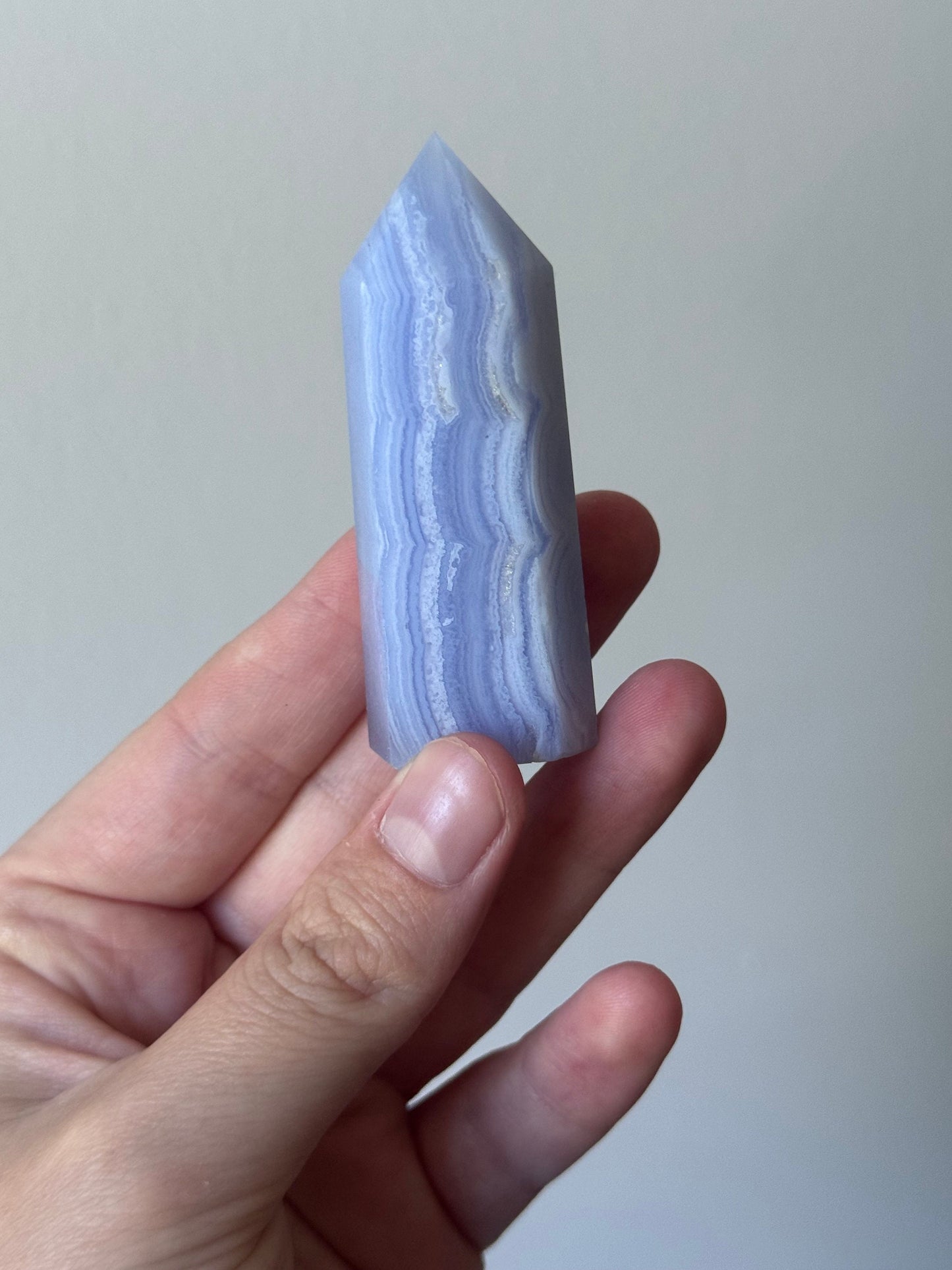 Gorgeous Blue Lace Agate Obelisk | Blue Lace Agate Tower from South Africa