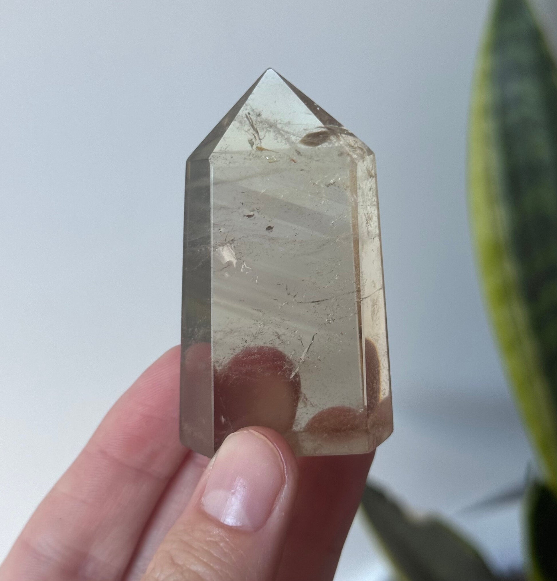 Beautiful Smoky Quartz Tower with Phantoms| Polished Smoky Quartz Generator