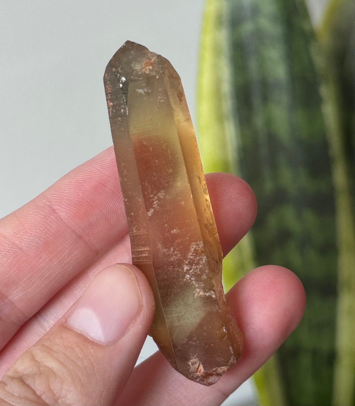 Beautiful Raw Smoky Citrine Point from Zambia | Double Terminated Smoky Citrine Point