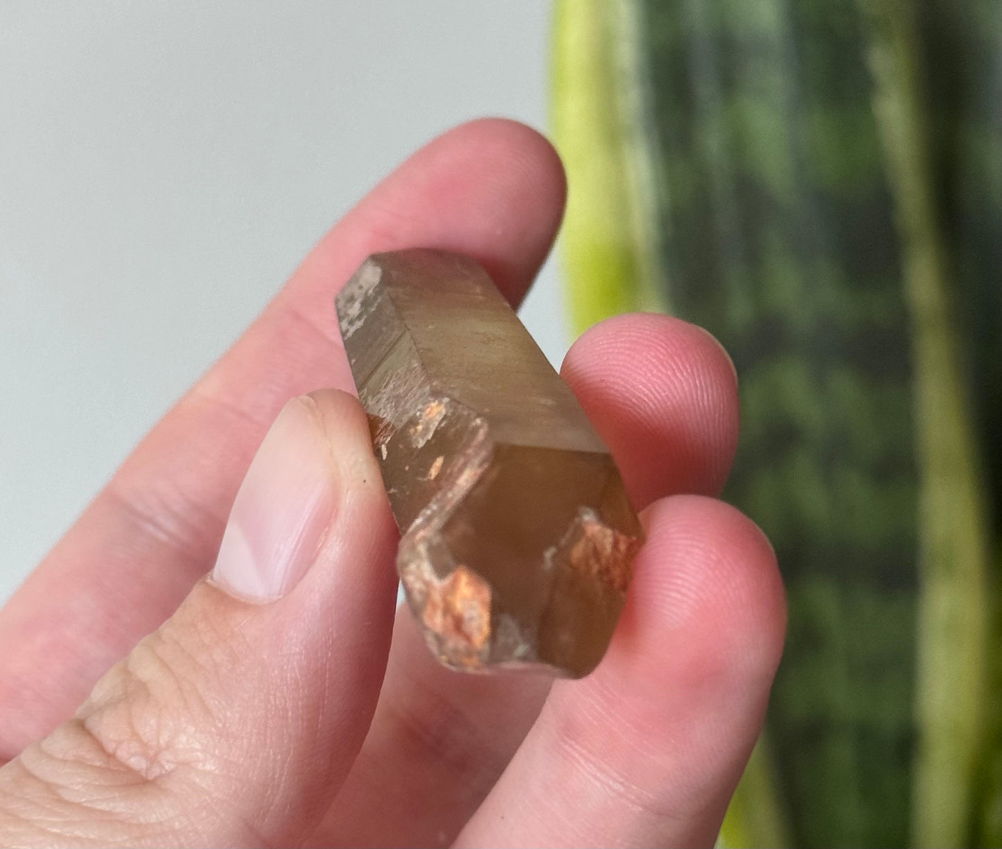 Beautiful Raw Smoky Citrine Point from Zambia | Double Terminated Smoky Citrine Point