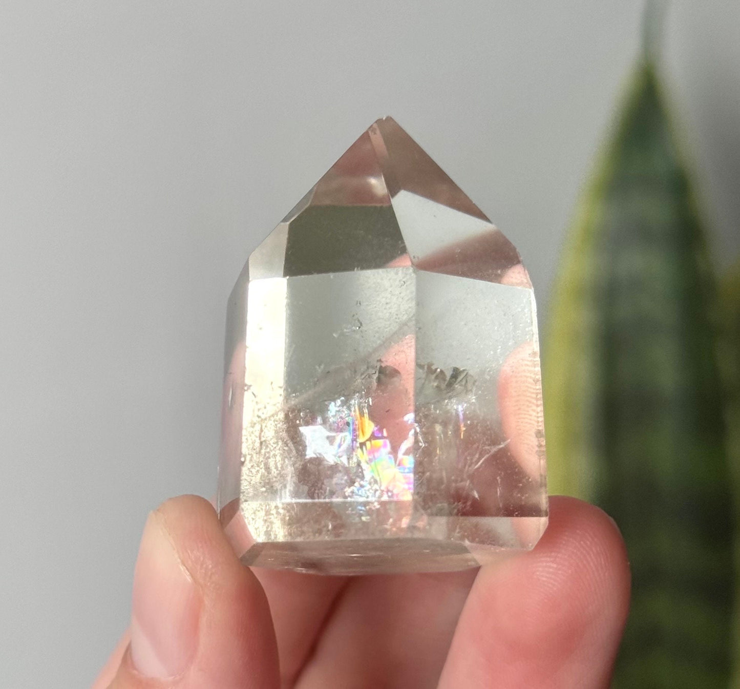 Stunning Clear Quartz Generator with Rainbows | *MISFIT Clear Quartz Point Quartz Tower Obelisk