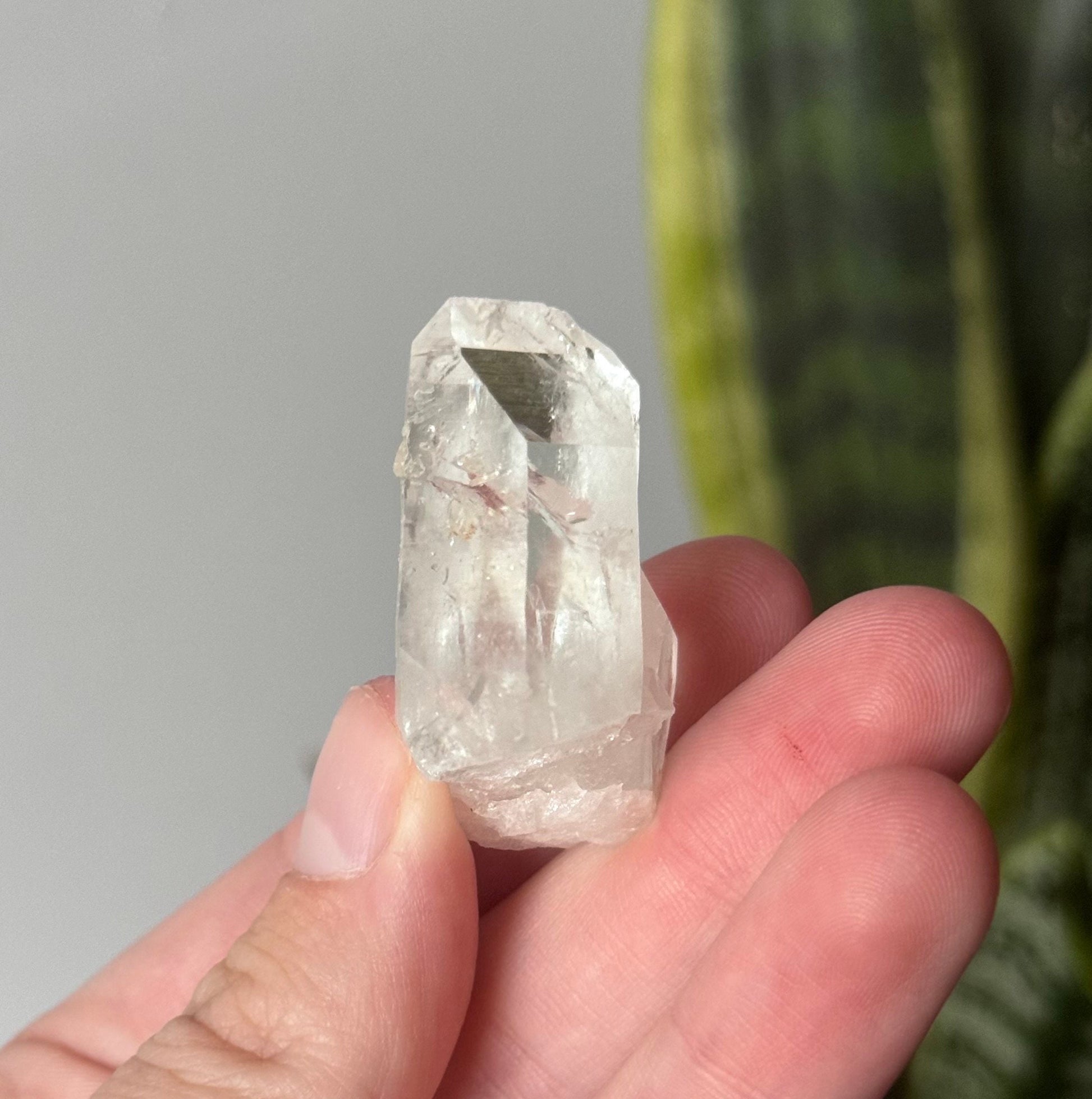 Beautiful Clear Lemurian Quartz Twin Castle from Brazil