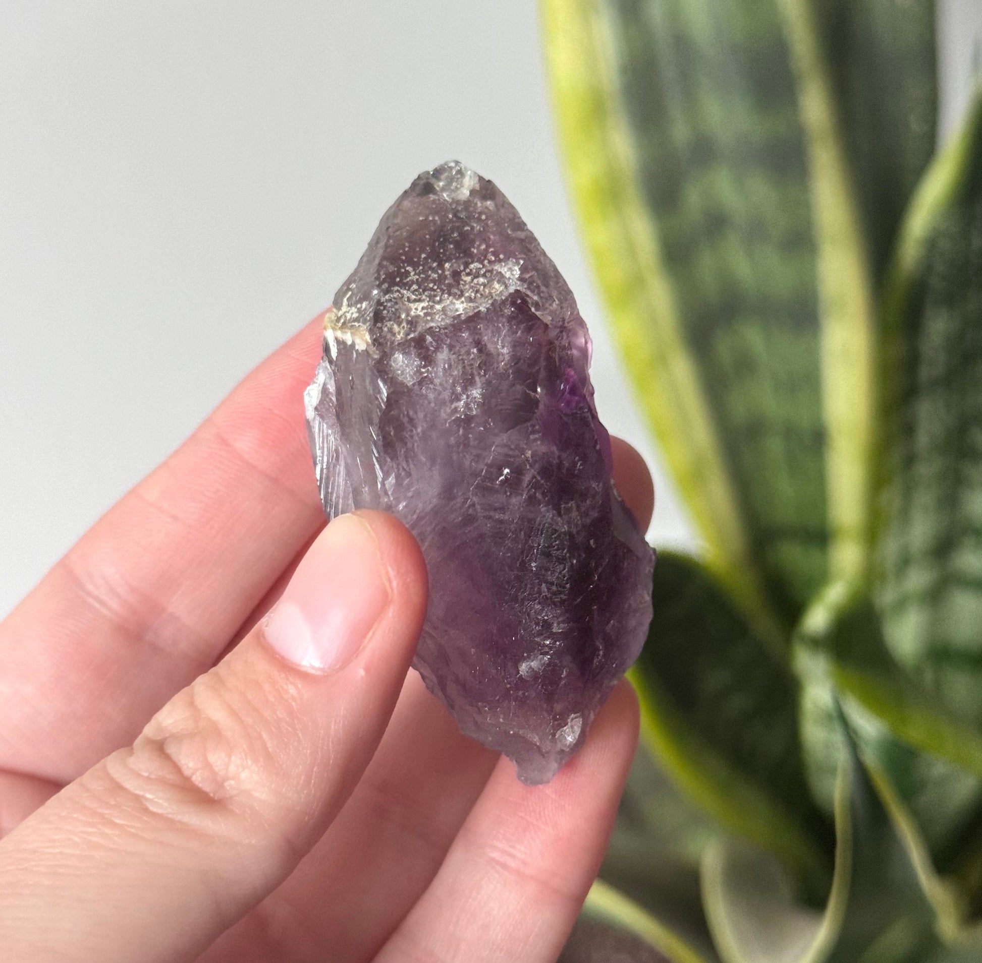 Beautiful Double Terminated Amethyst Point from Brazil | Deep Purple Raw Amethyst Chunk DT