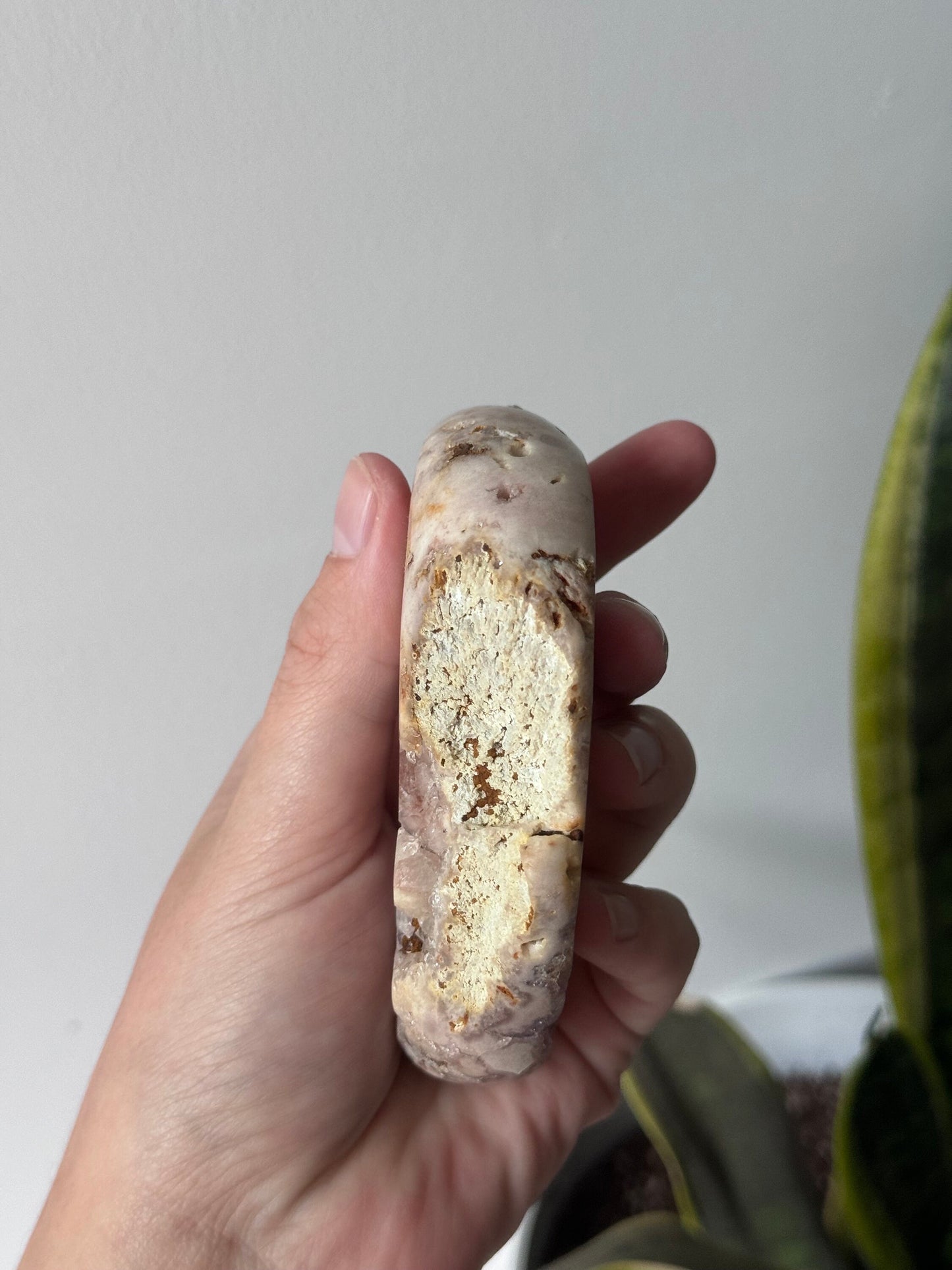 Druzy Pink Amethyst Crescent Moon Carving from Brazil | Misfit Moon