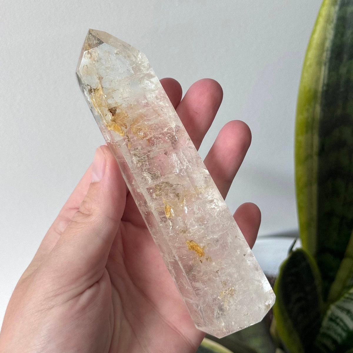 Quartz with Hematoid Inclusions Tower | Golden Healer in Quartz Obelisk